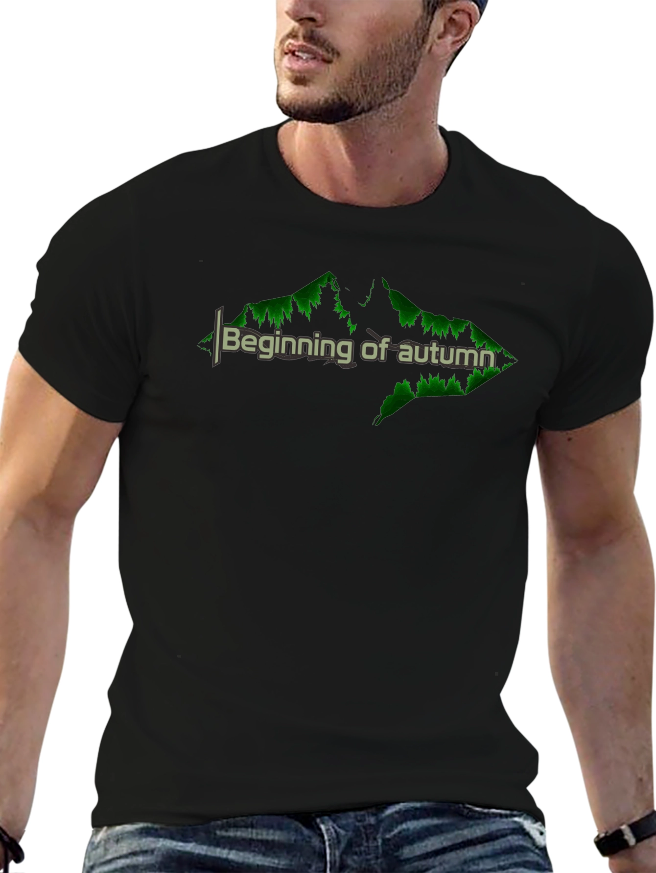 Beginning of Autumn Black T-Shirt