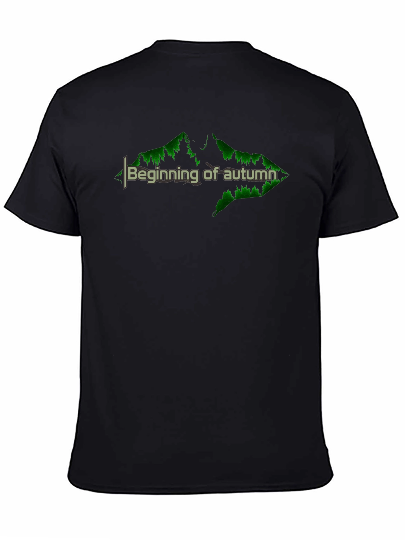 Beginning of Autumn Black T-Shirt