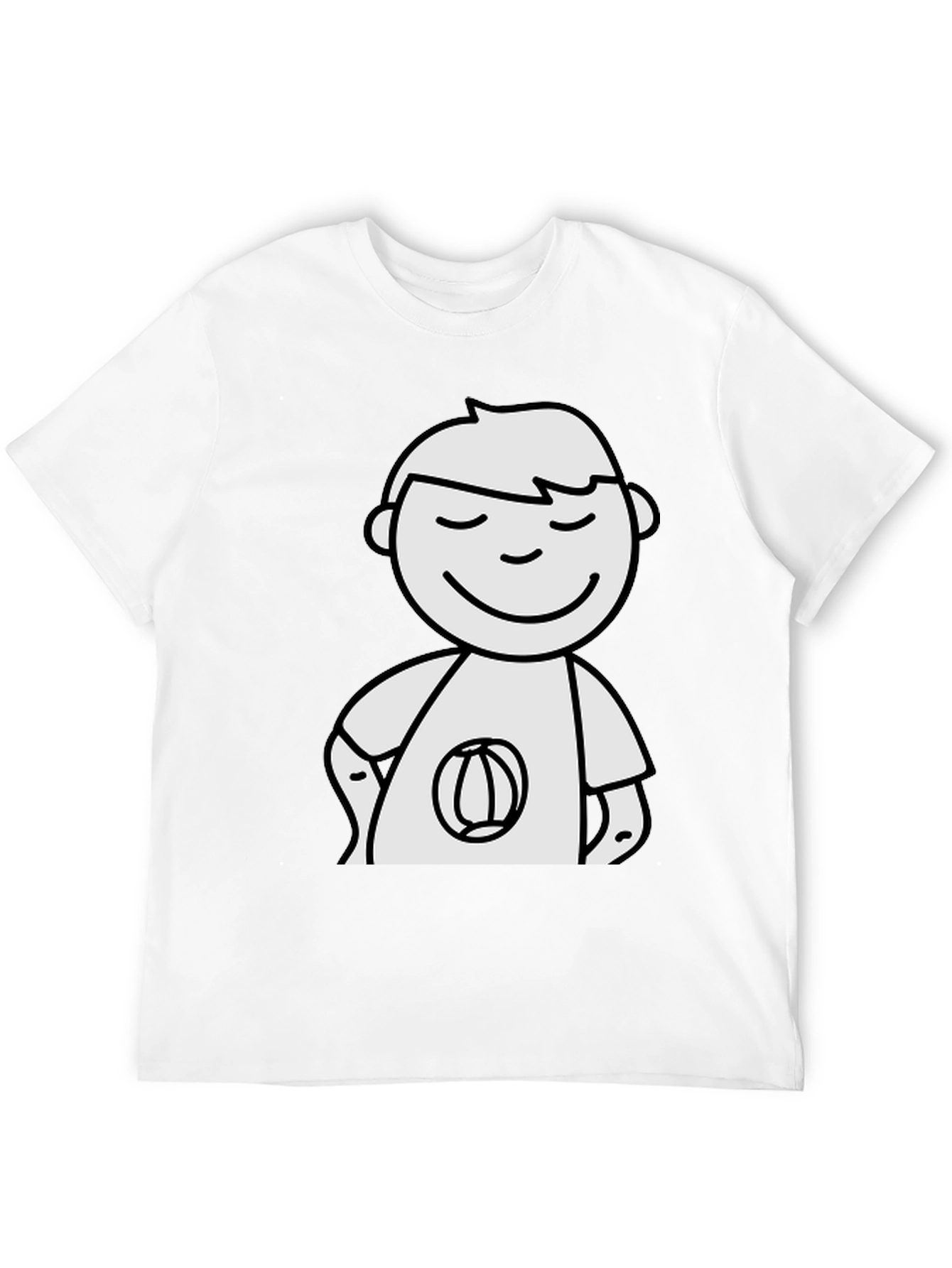 Cartoon Man Black T-Shirt