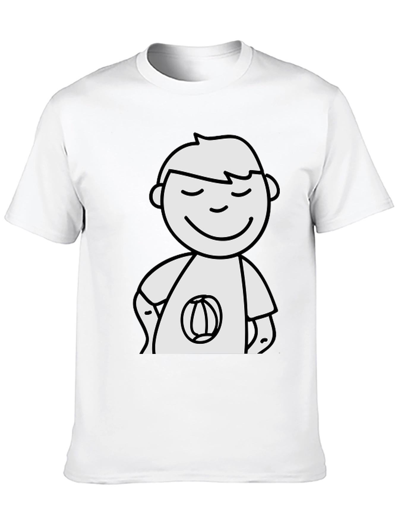 Cartoon Man Black T-Shirt