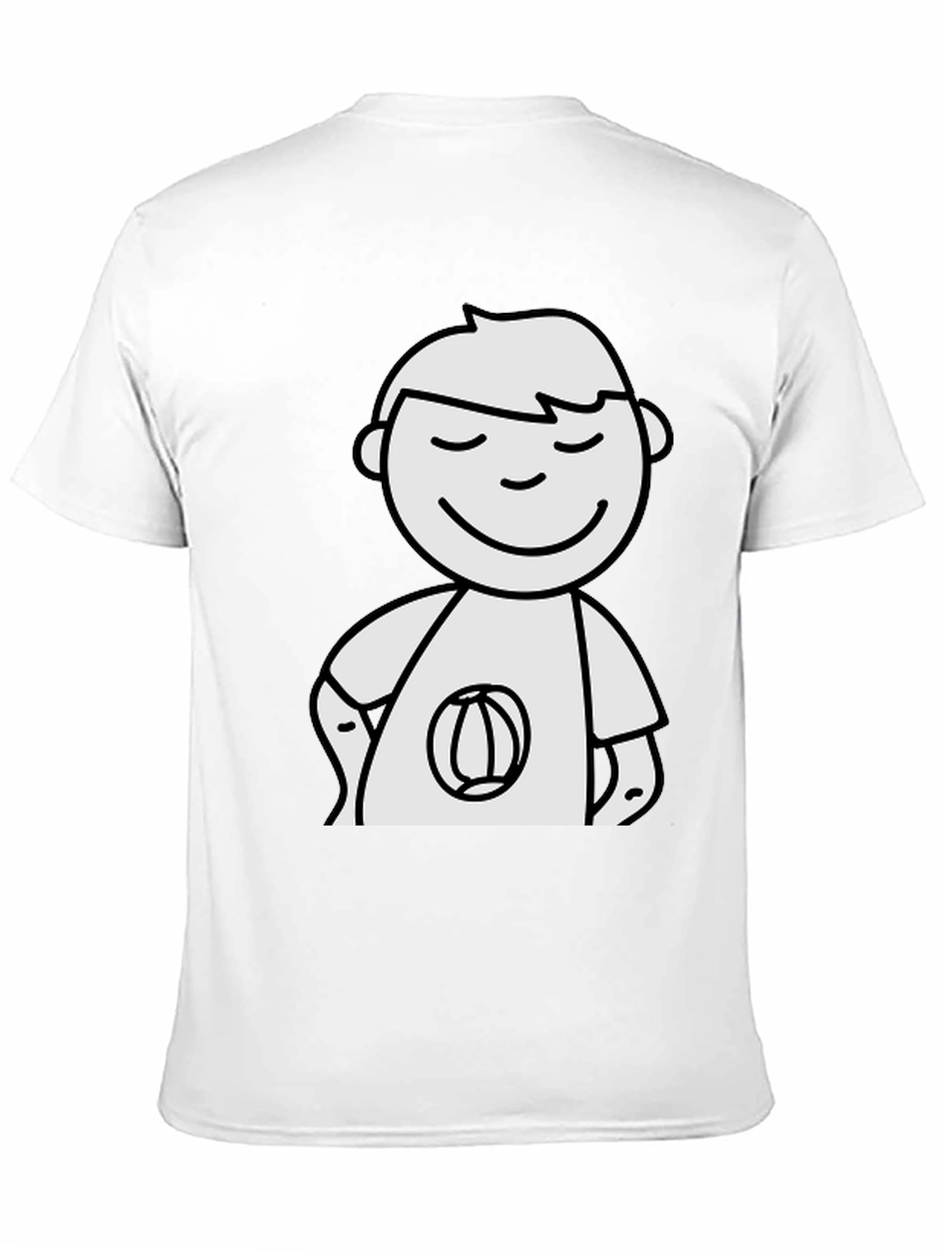 Cartoon Man Black T-Shirt