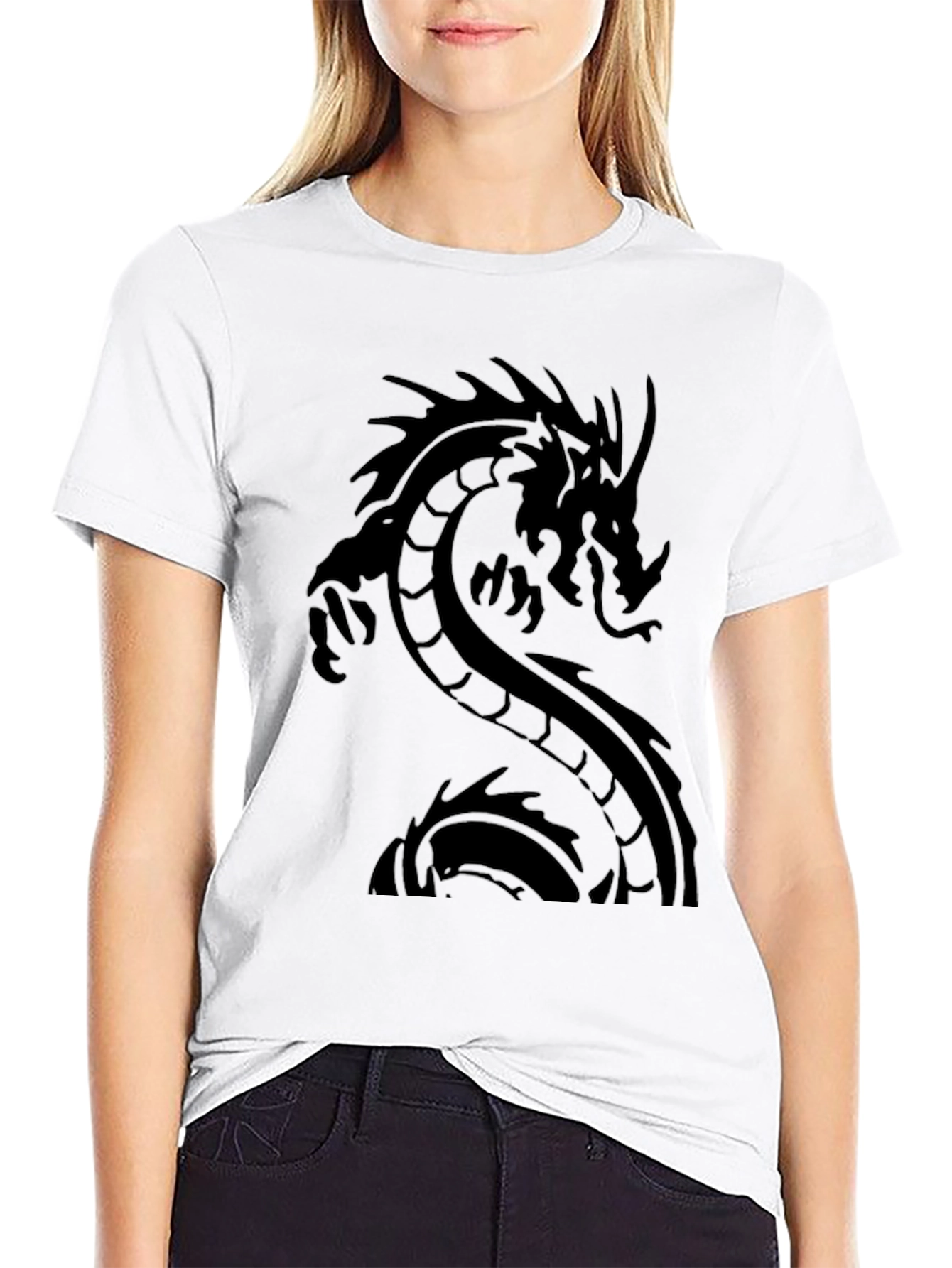 Dragon Graphic Black T-Shirt - Mens Casual Tee