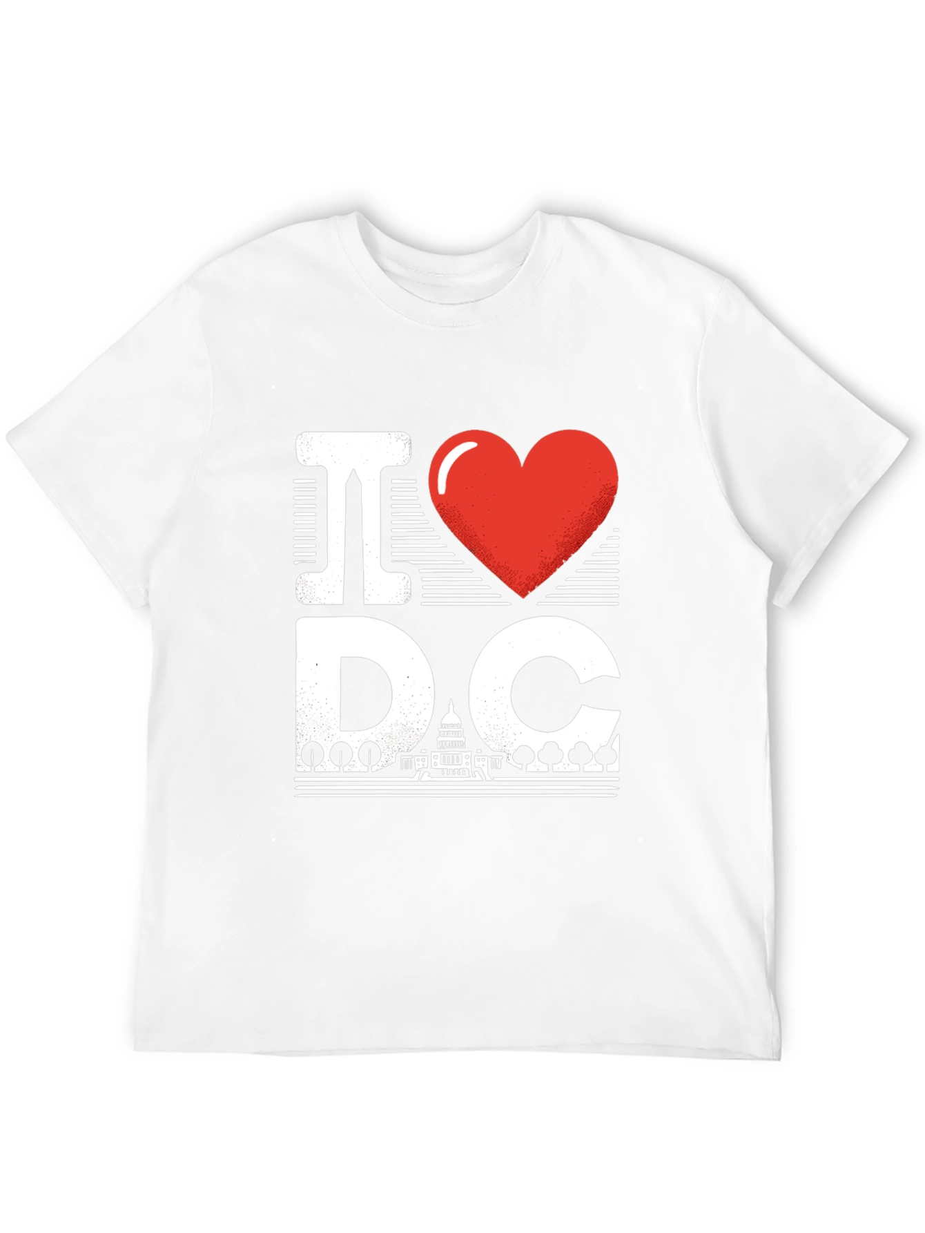 I Love DC Graphic T-Shirt - Unisex Black Tee