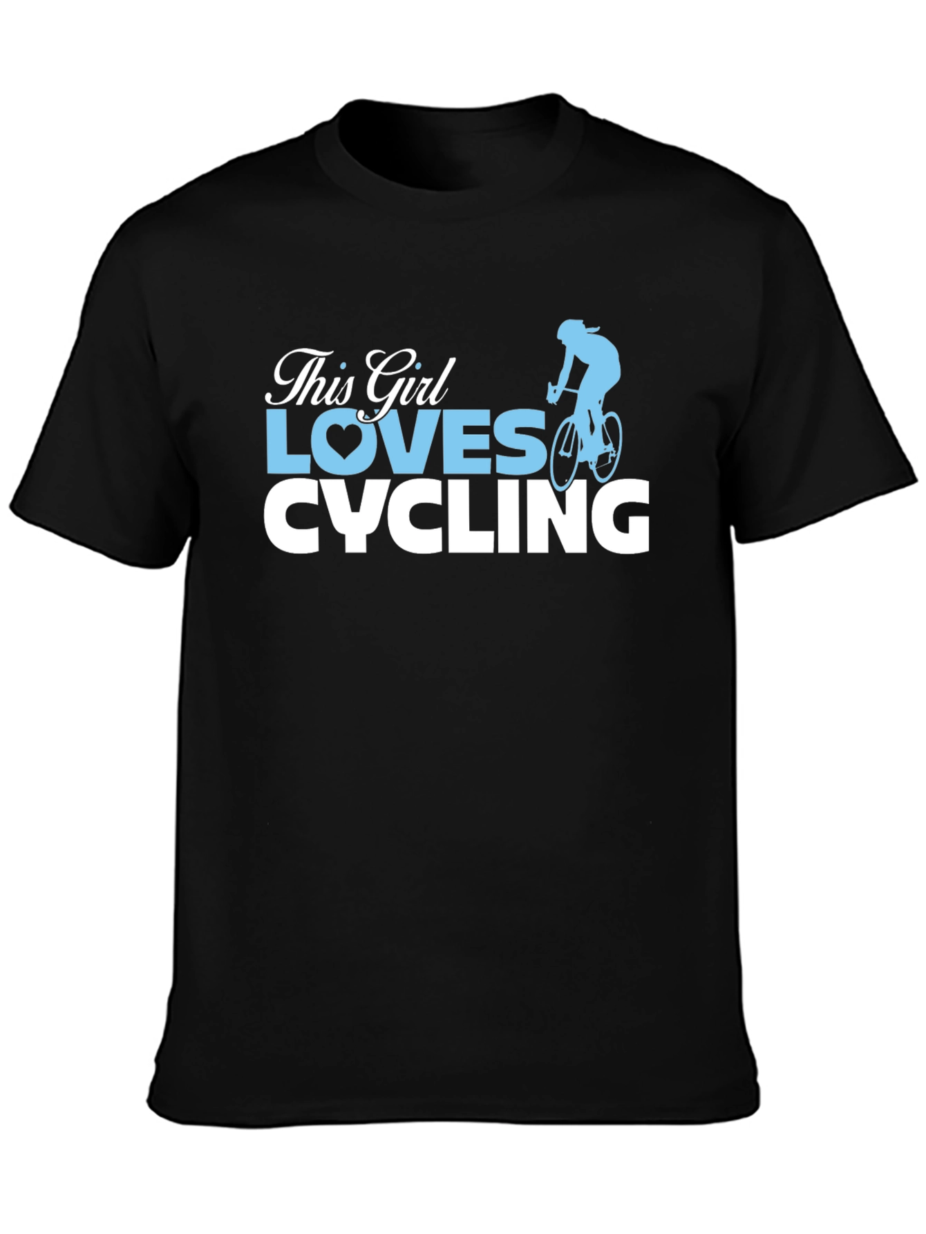 This Girl Loves Cycling Black T-Shirt