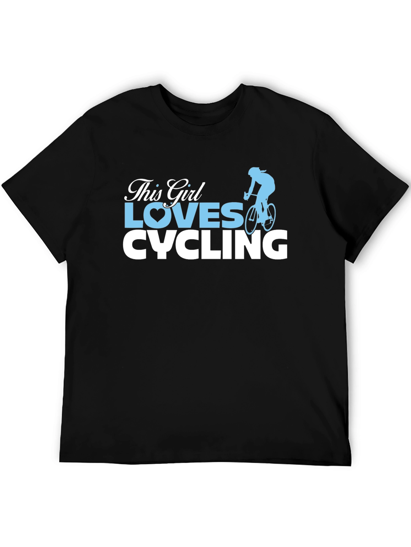 This Girl Loves Cycling Black T-Shirt