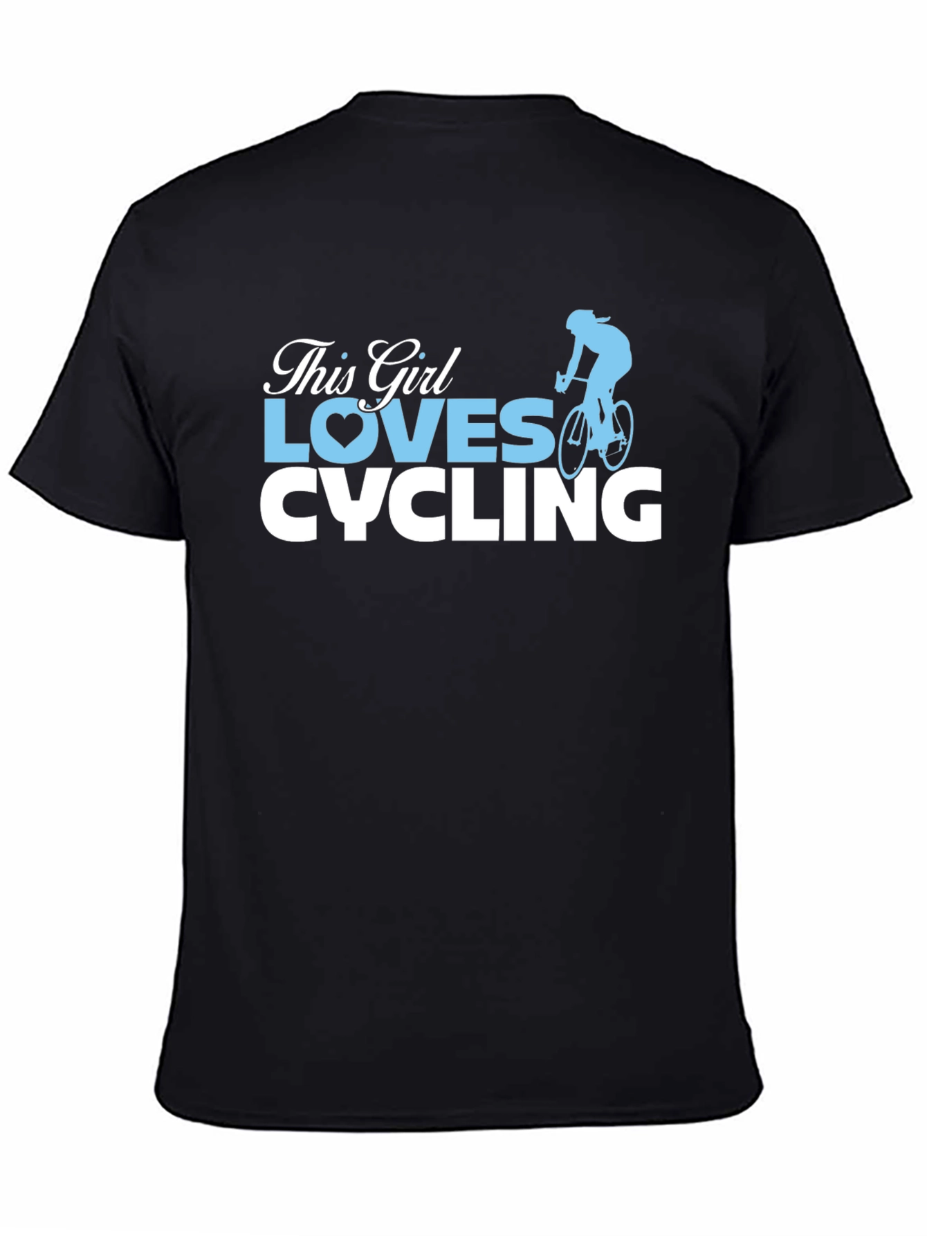 This Girl Loves Cycling Black T-Shirt