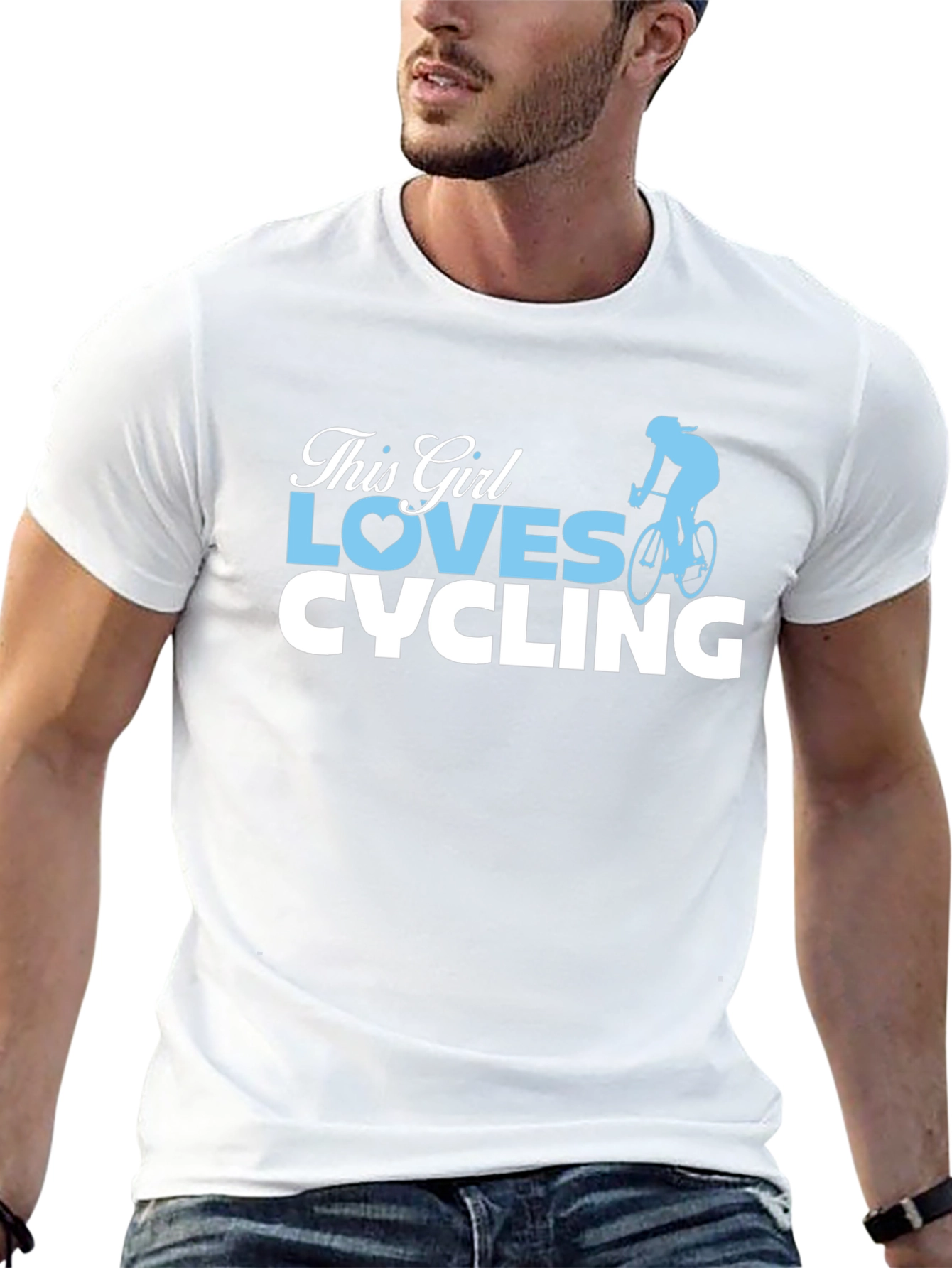 This Girl Loves Cycling Black T-Shirt