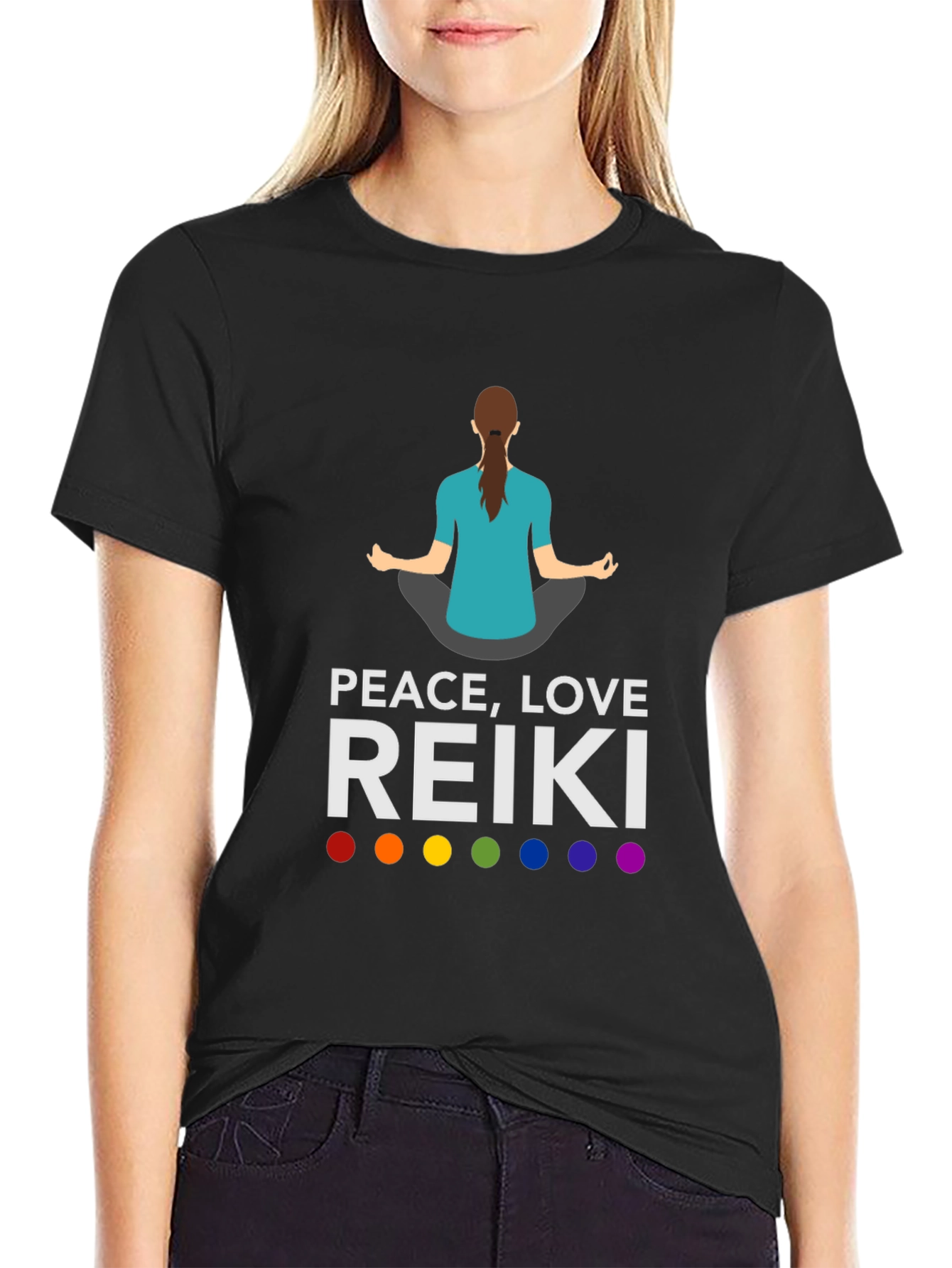 Peace Love Reiki T-Shirt - Chakra Meditation Tee