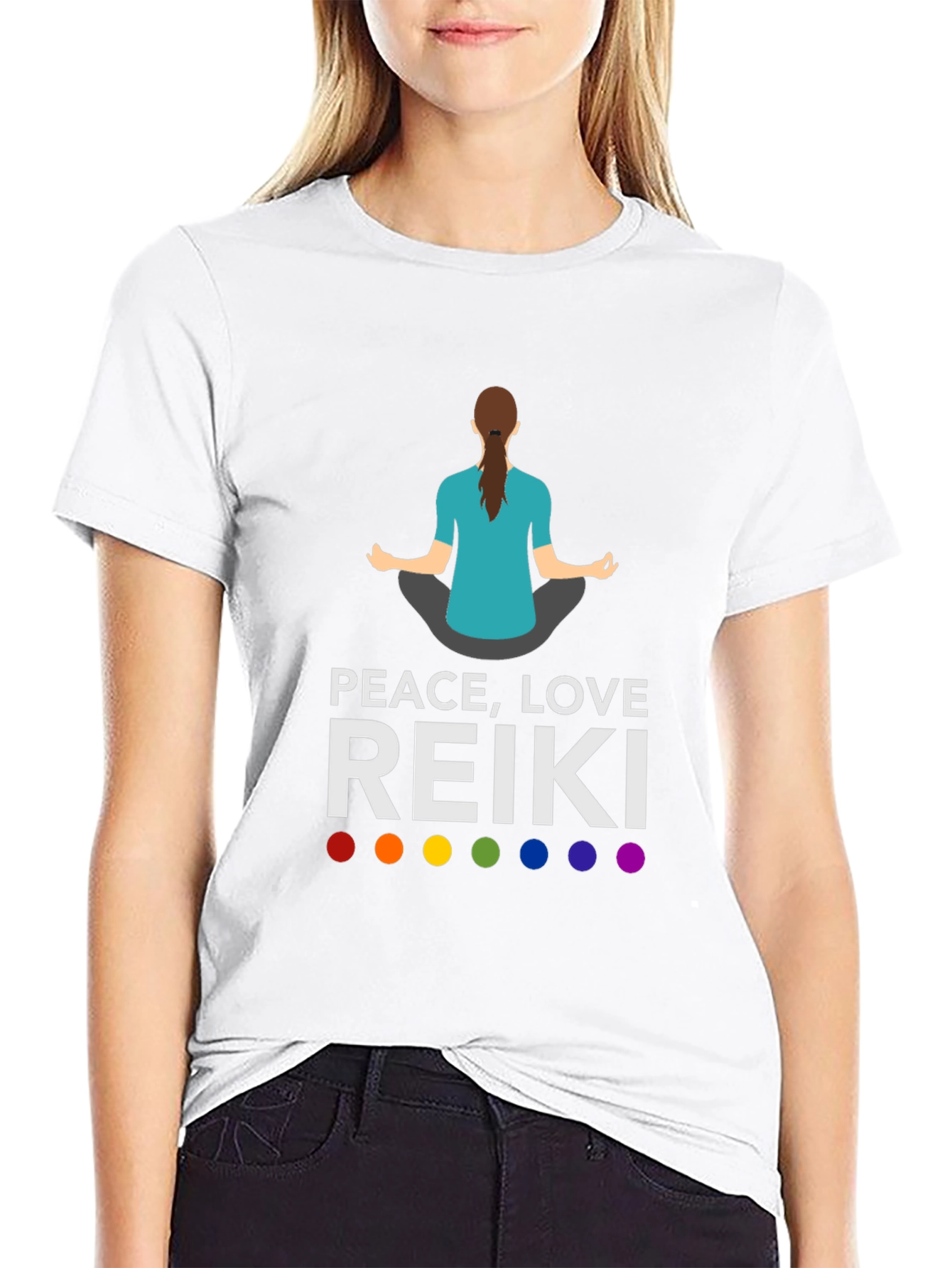 Peace Love Reiki T-Shirt - Chakra Meditation Tee