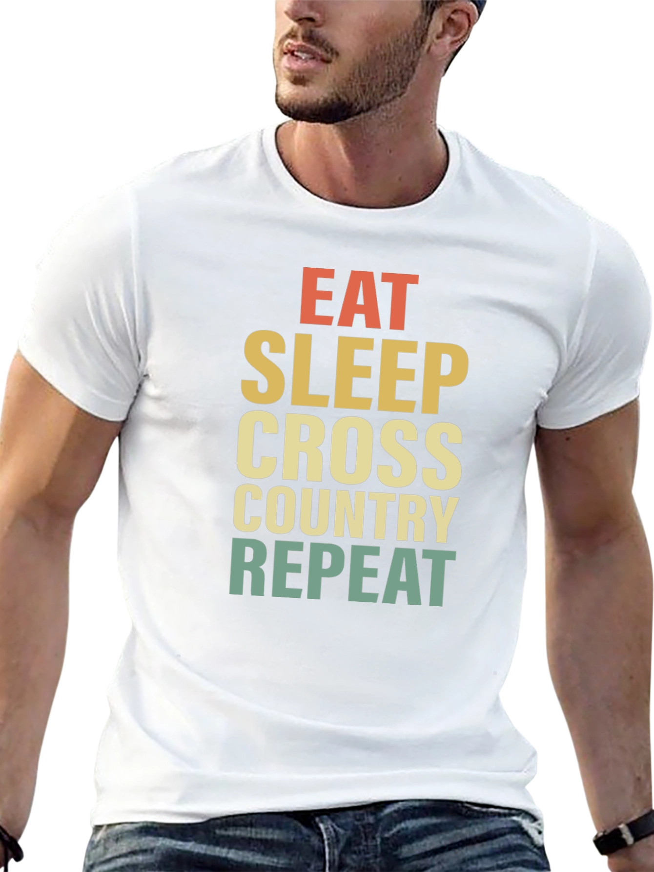 Eat Sleep Cross Country Repeat Black T-Shirt