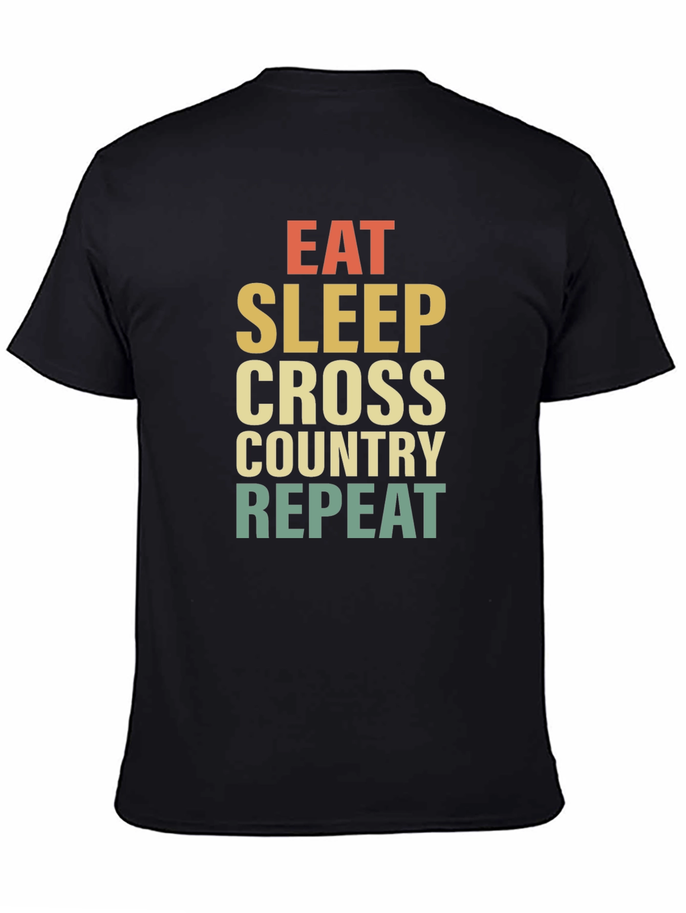 Eat Sleep Cross Country Repeat Black T-Shirt