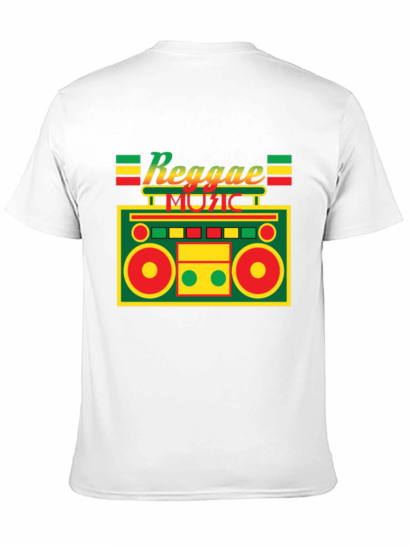 Reggae Music Boombox Graphic Tee - Black