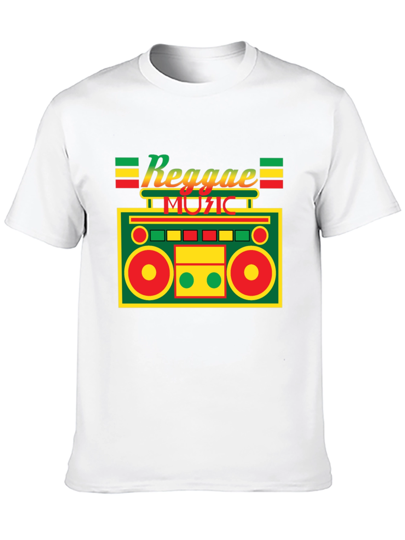 Reggae Music Boombox Graphic Tee - Black