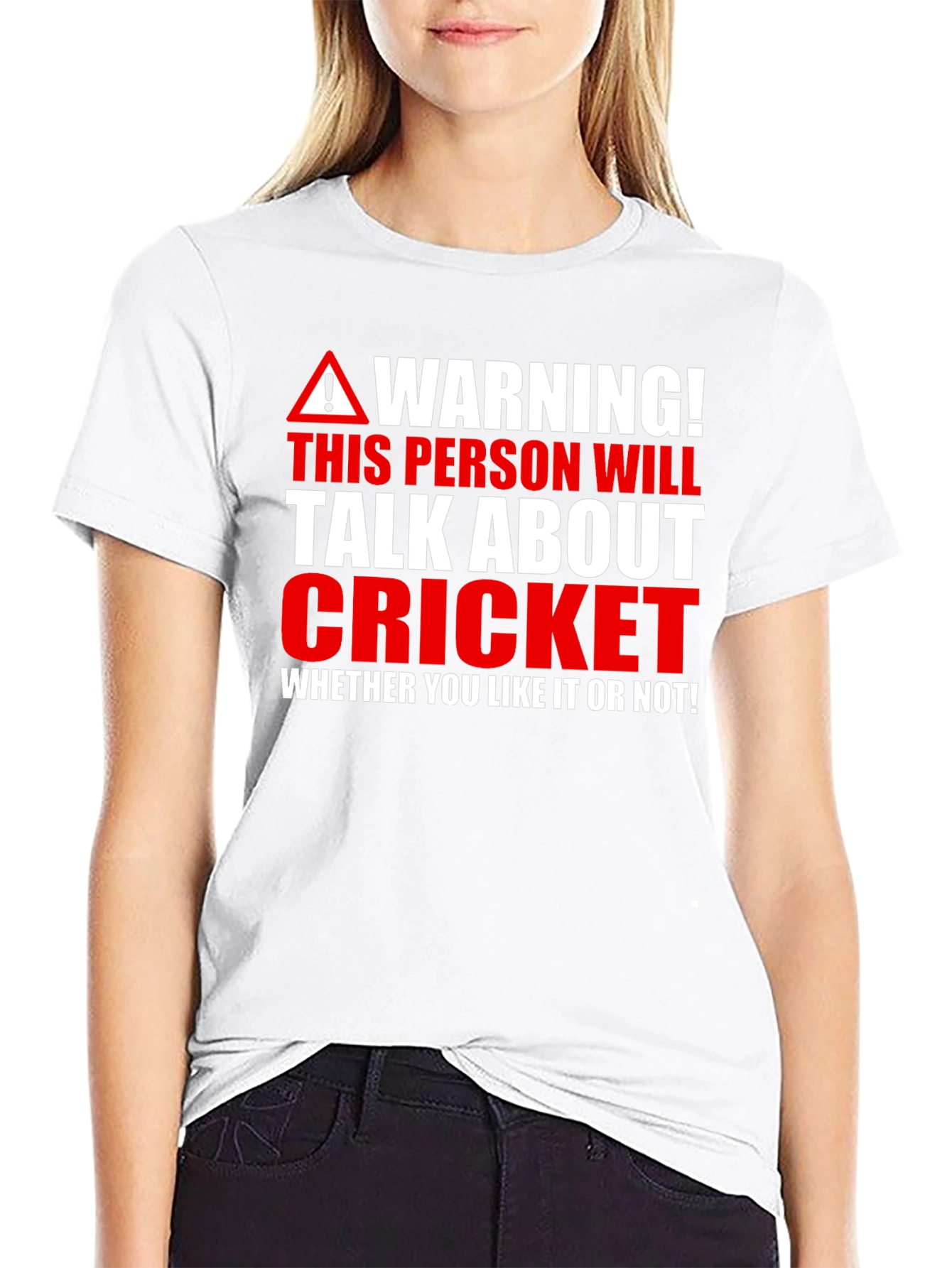 Warning Cricket Fan T-Shirt - Talk About Cricket