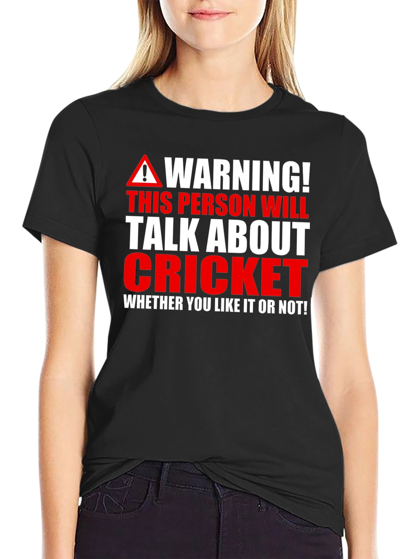 Warning Cricket Fan T-Shirt - Talk About Cricket