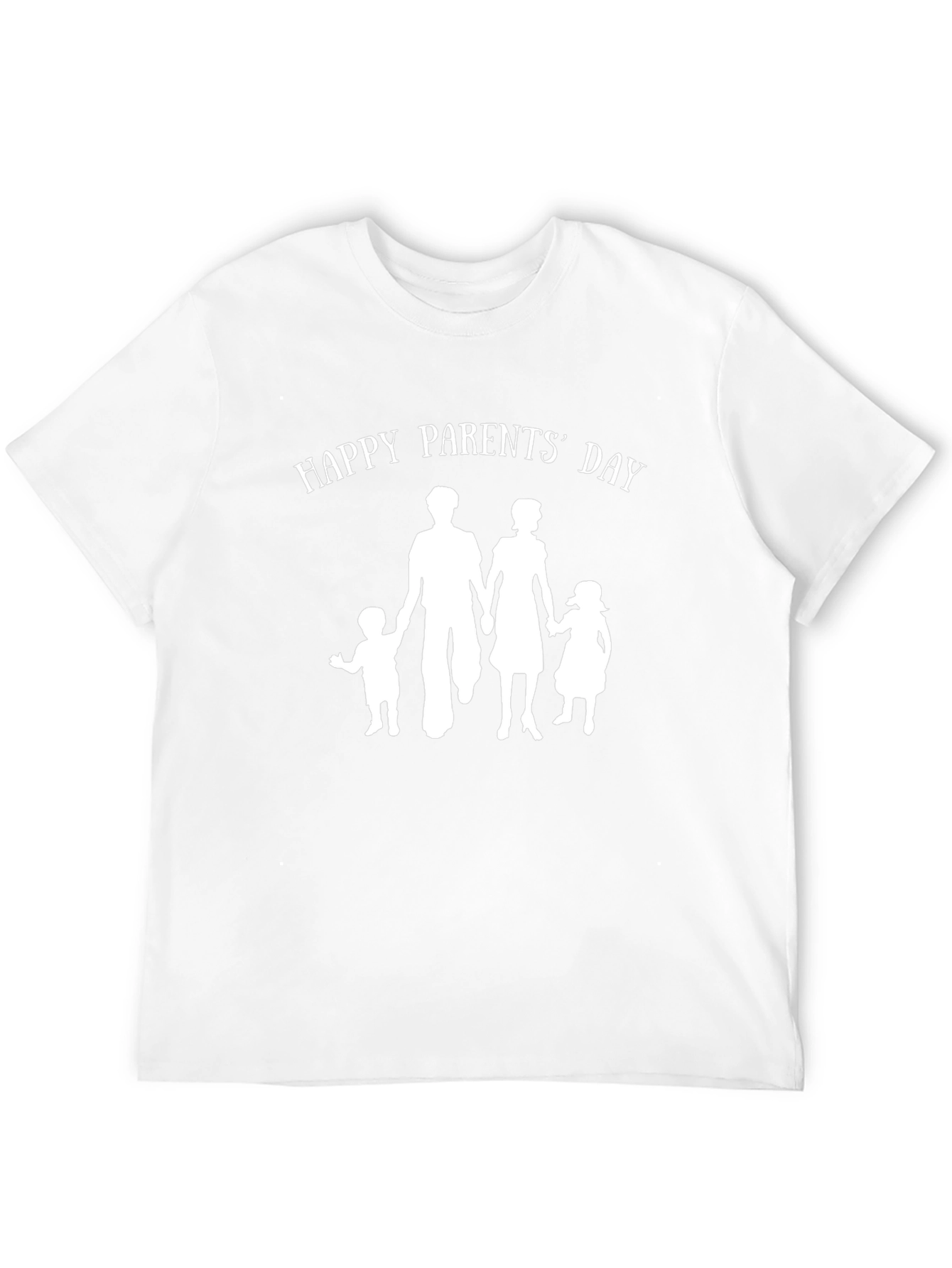 Happy Parents Day Graphic Tee - Family Silhouette T-Shirt
