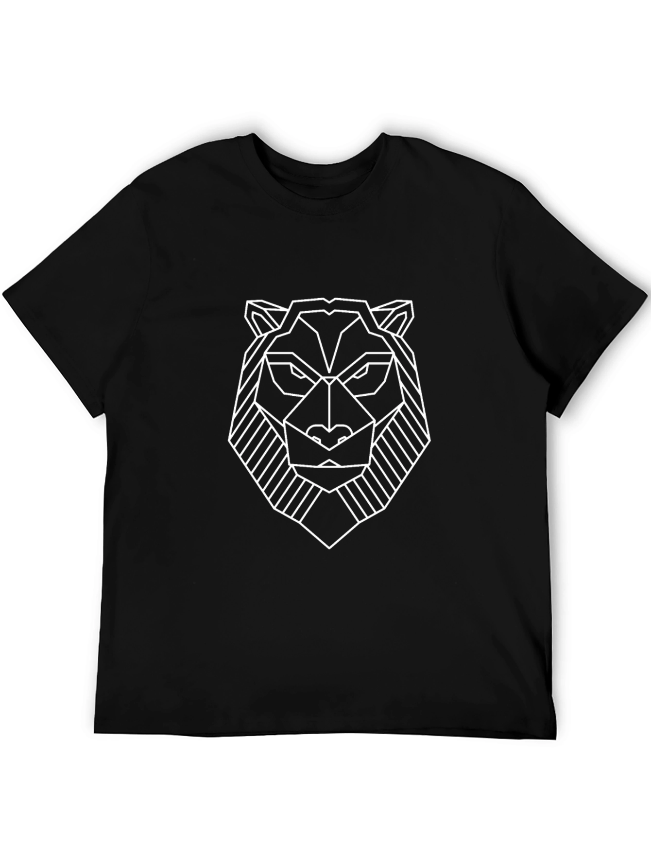 Geometric Tiger Graphic Tee - Modern Style