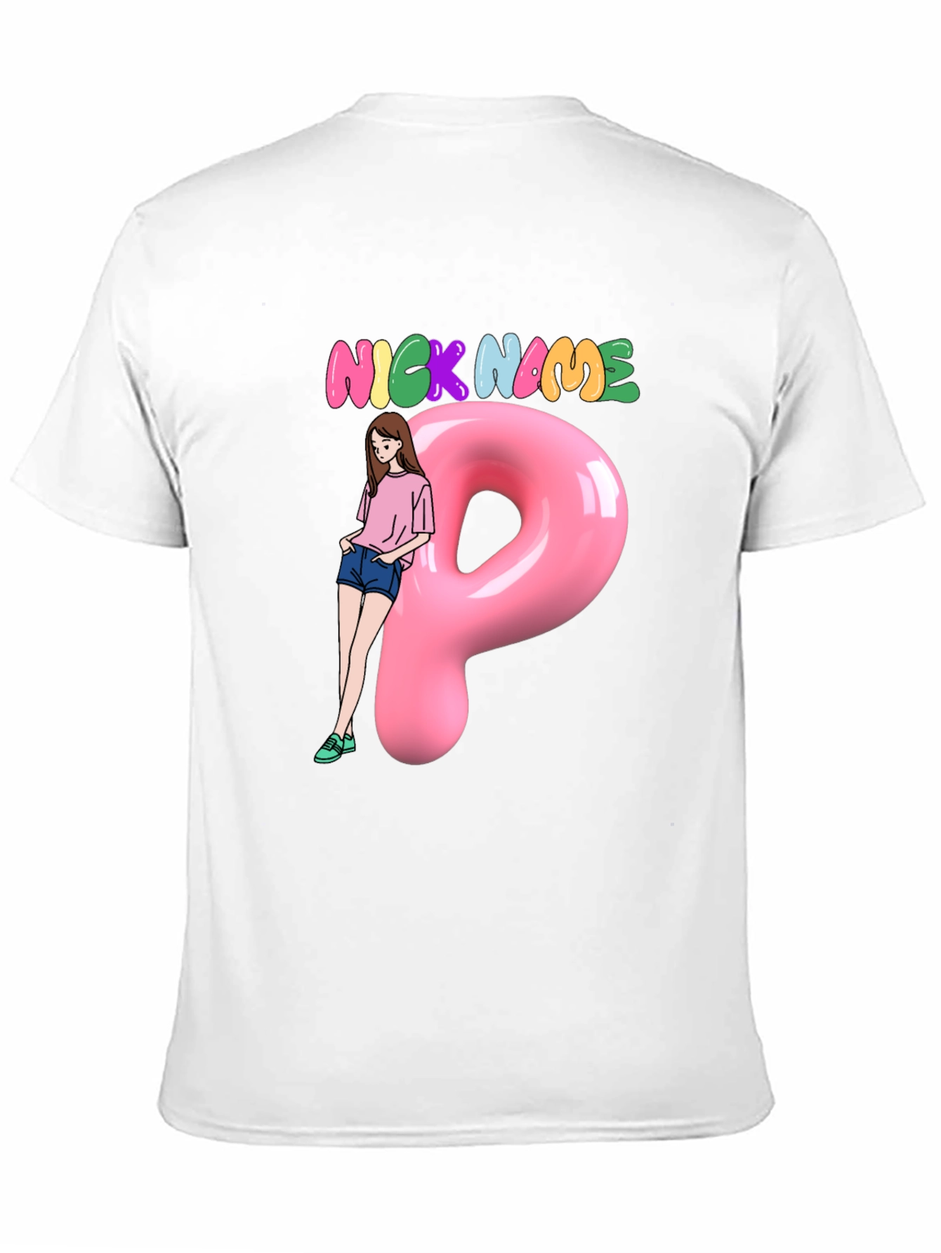 Nickname Fun Graphic Tee - Cool Letter P Design