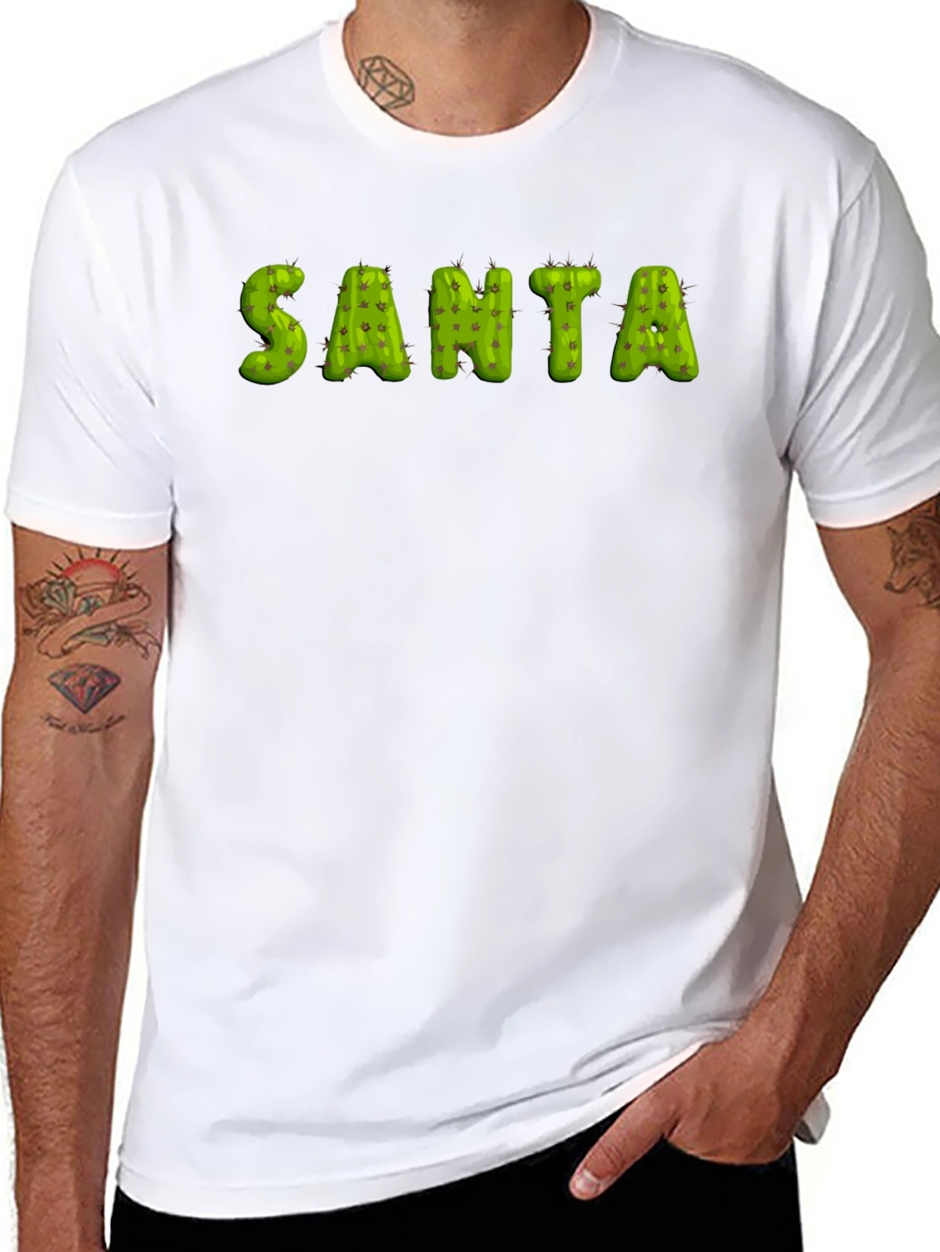Cactus Santa Holiday T-Shirt
