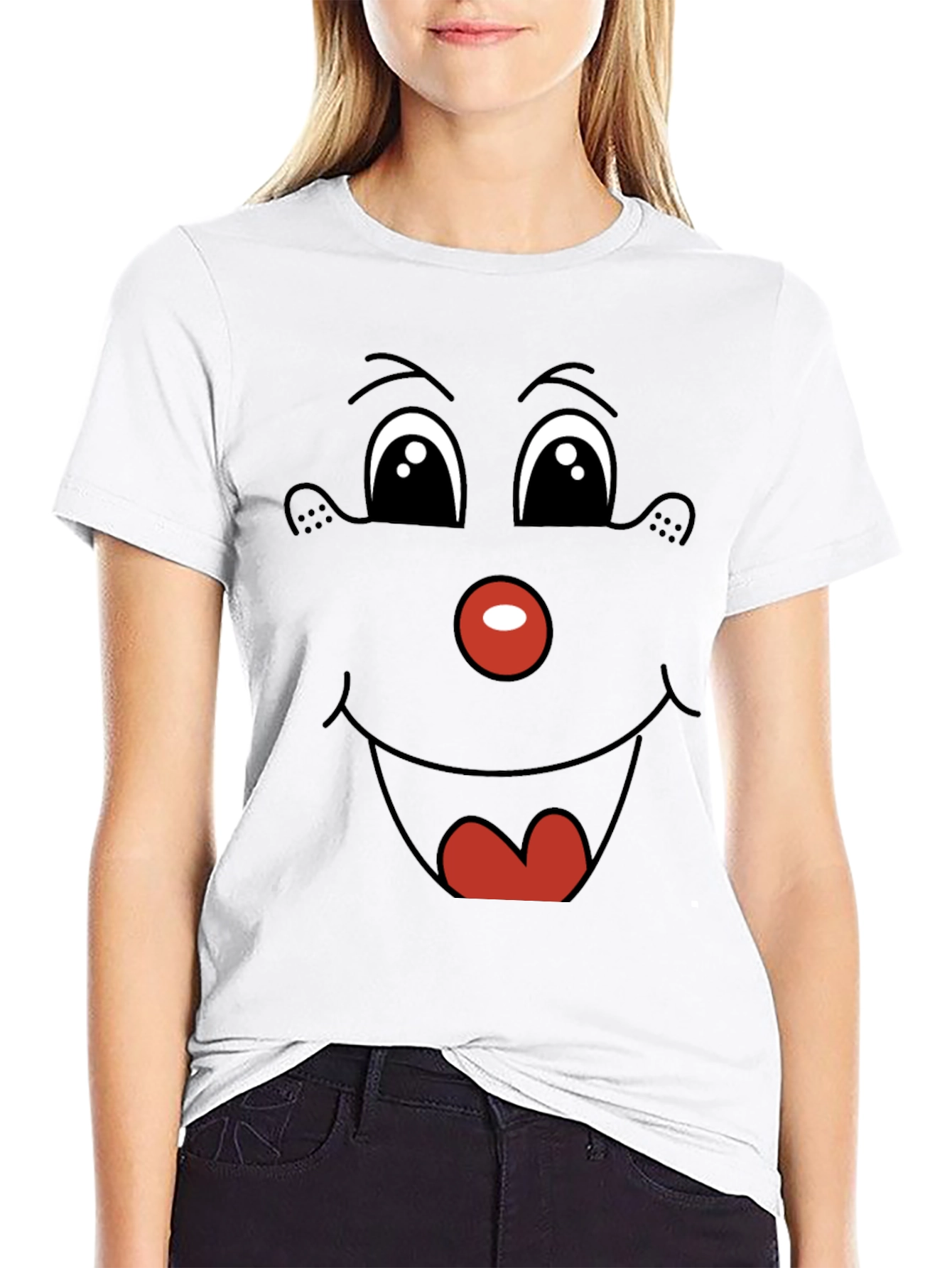 Funny Face Graphic Tee - Black