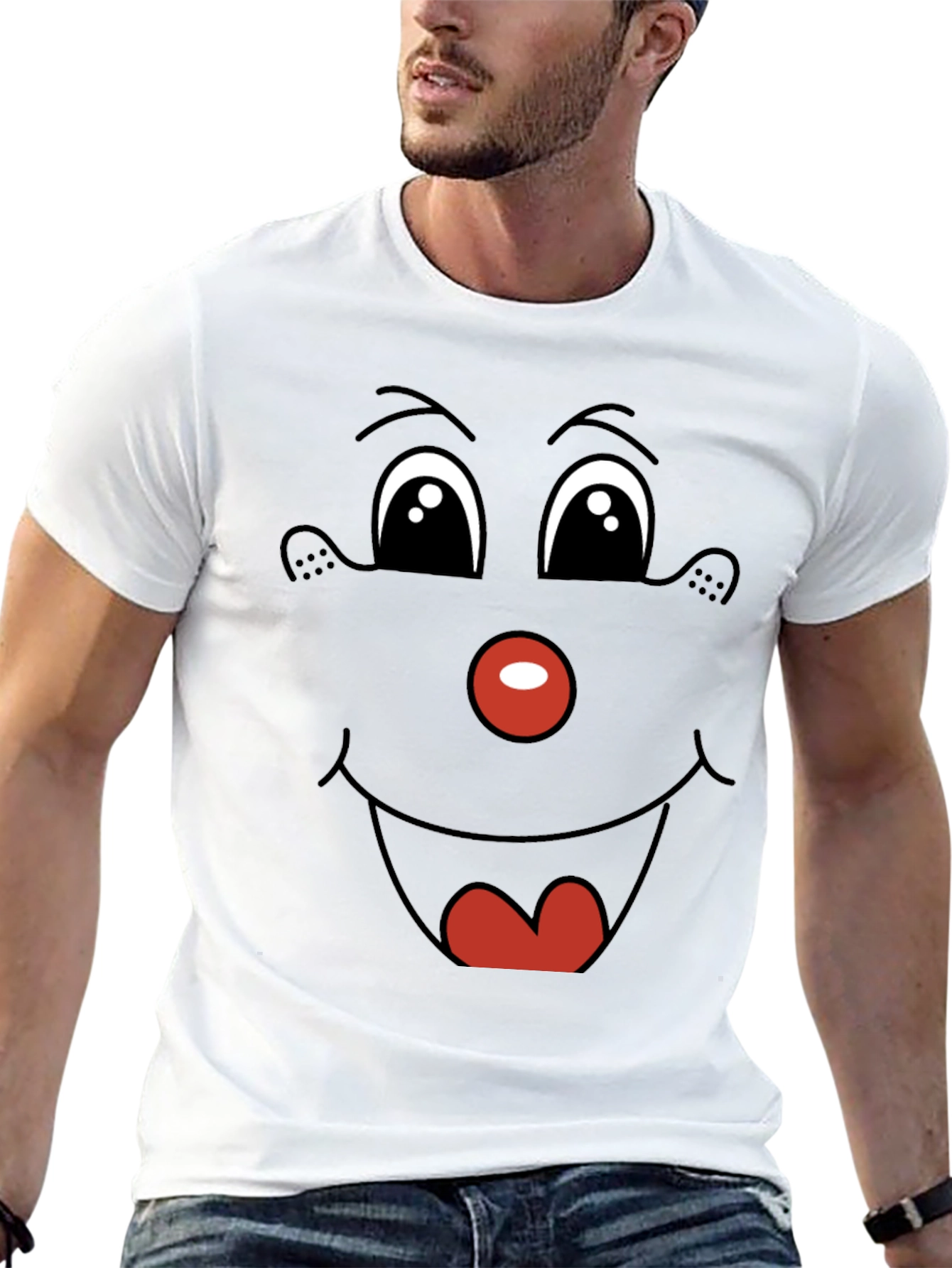 Funny Face Graphic Tee - Black