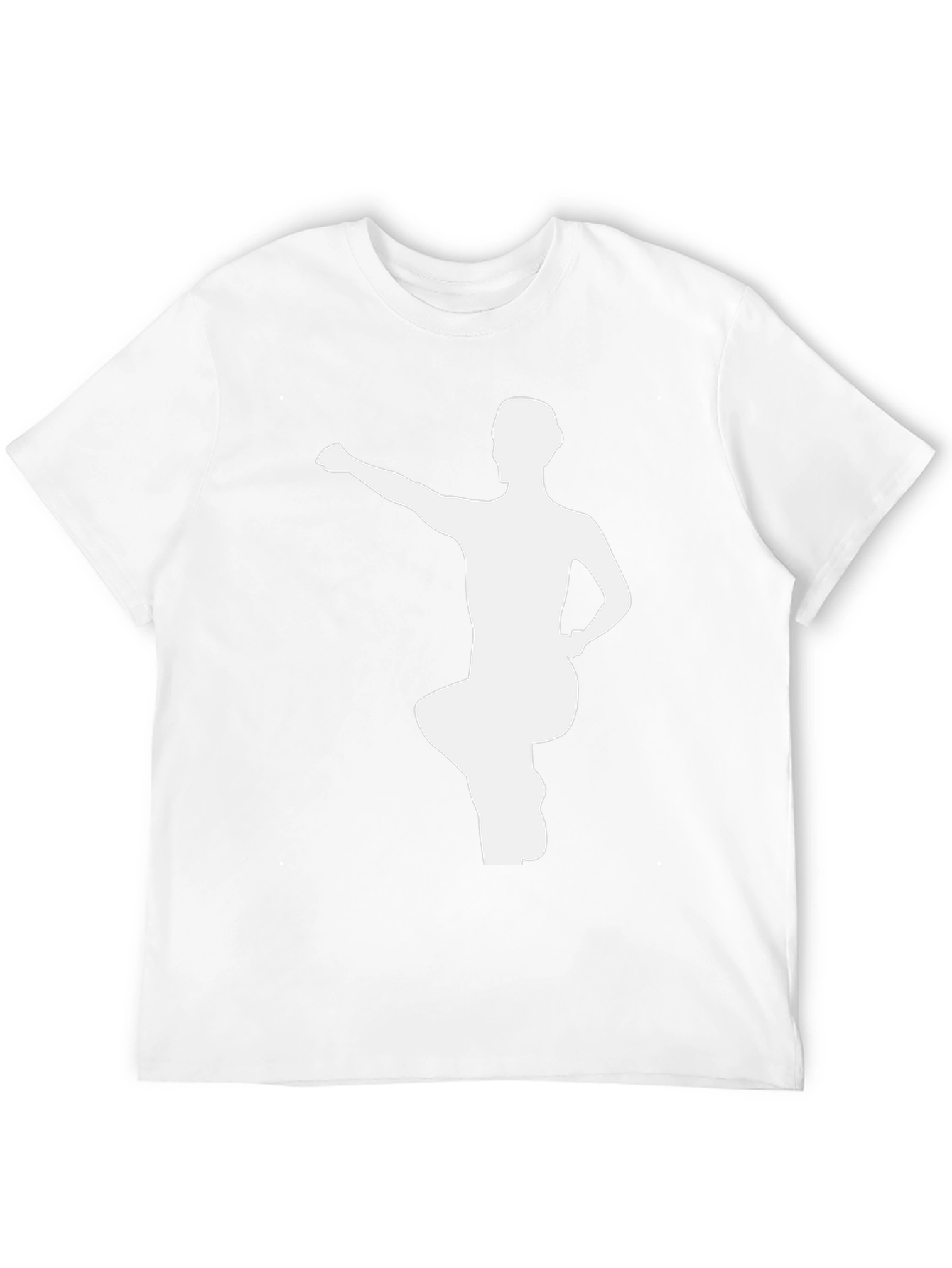 Black T-Shirt with White Kung Fu Silhouette