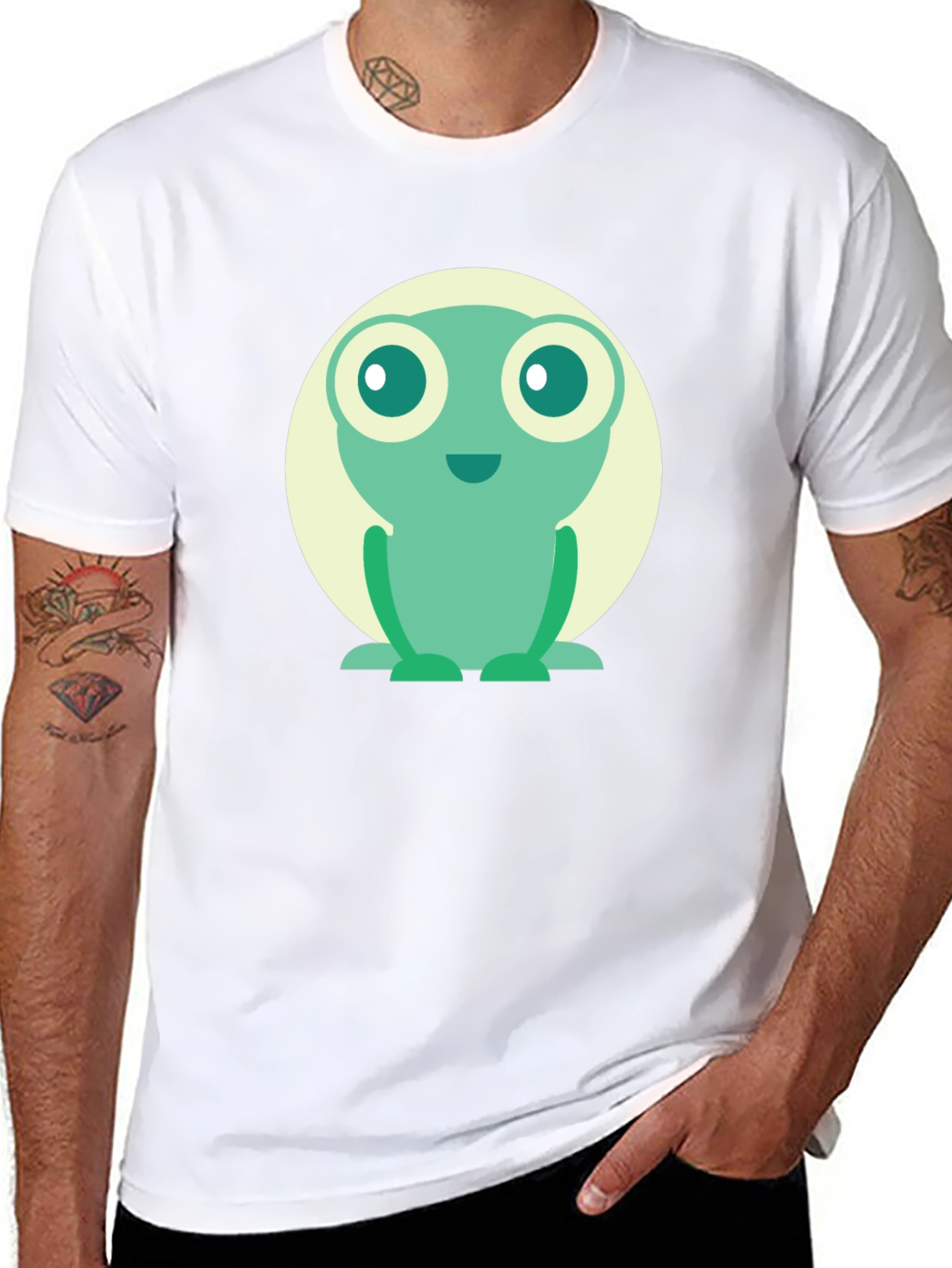 Frog Graphic Tee - Cute Cartoon Design