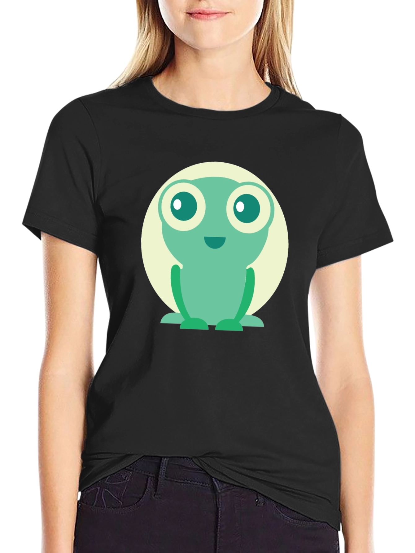 Frog Graphic Tee - Cute Cartoon Design