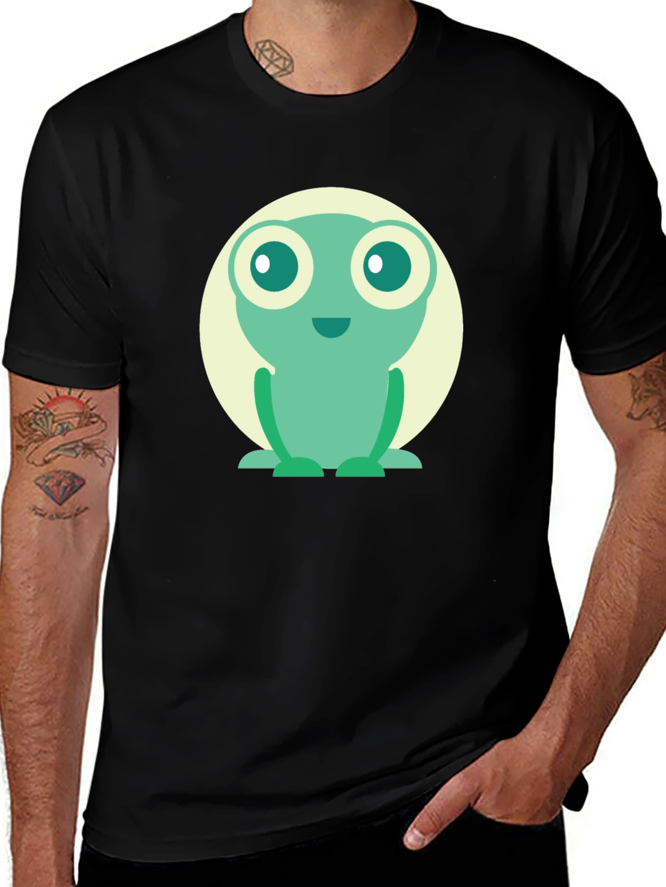 Frog Graphic Tee - Cute Cartoon Design