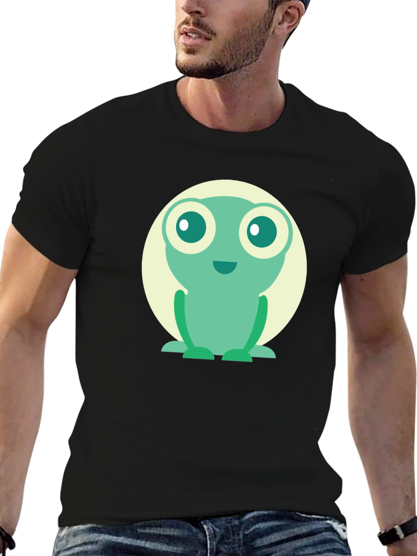 Frog Graphic Tee - Cute Cartoon Design