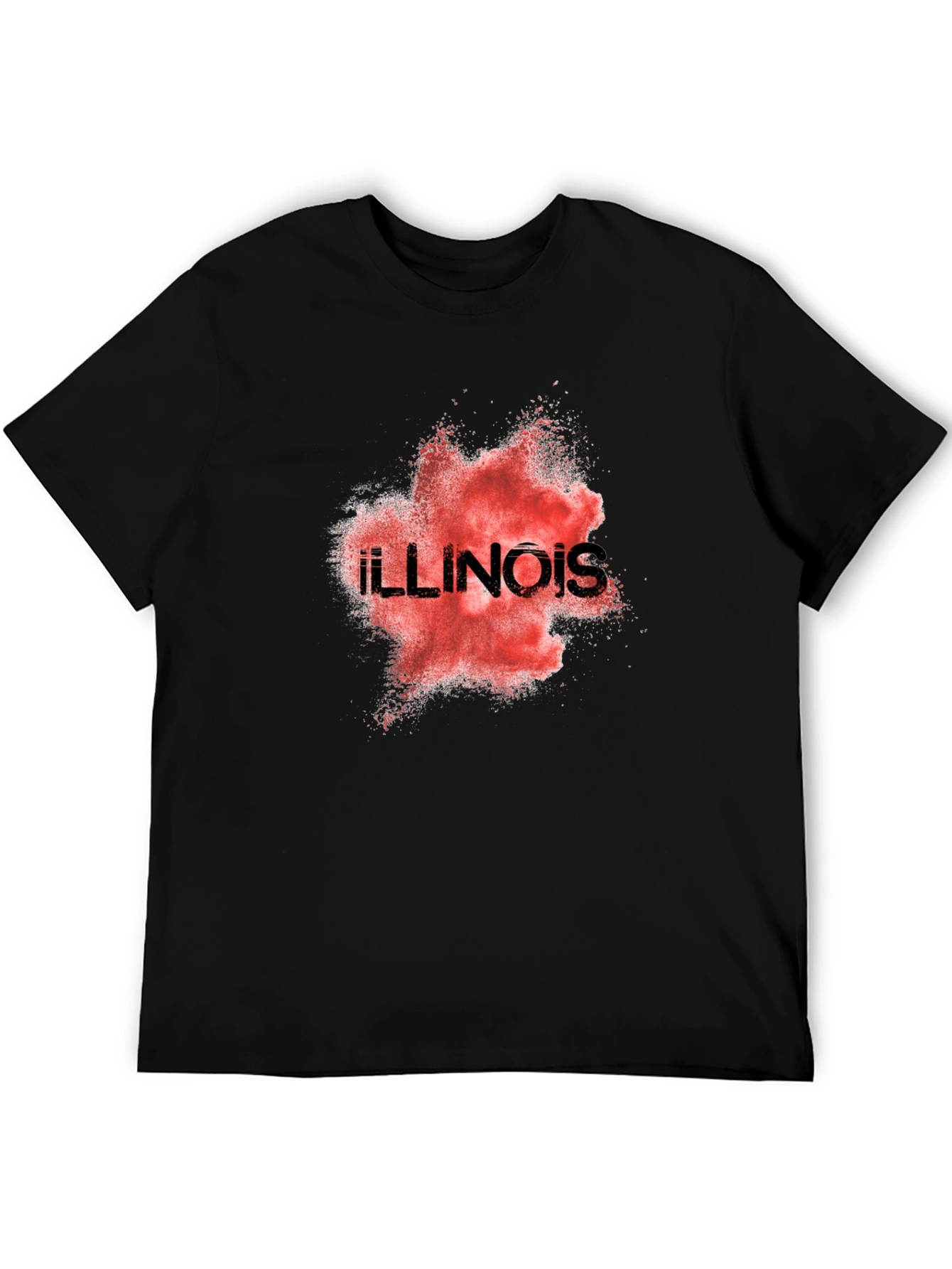 Illinois State Pride Graphic Tee - Black
