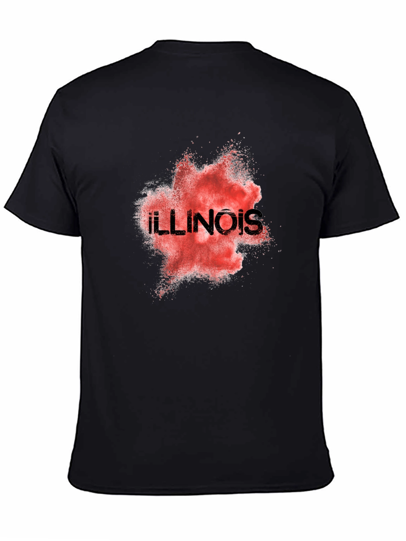 Illinois State Pride Graphic Tee - Black