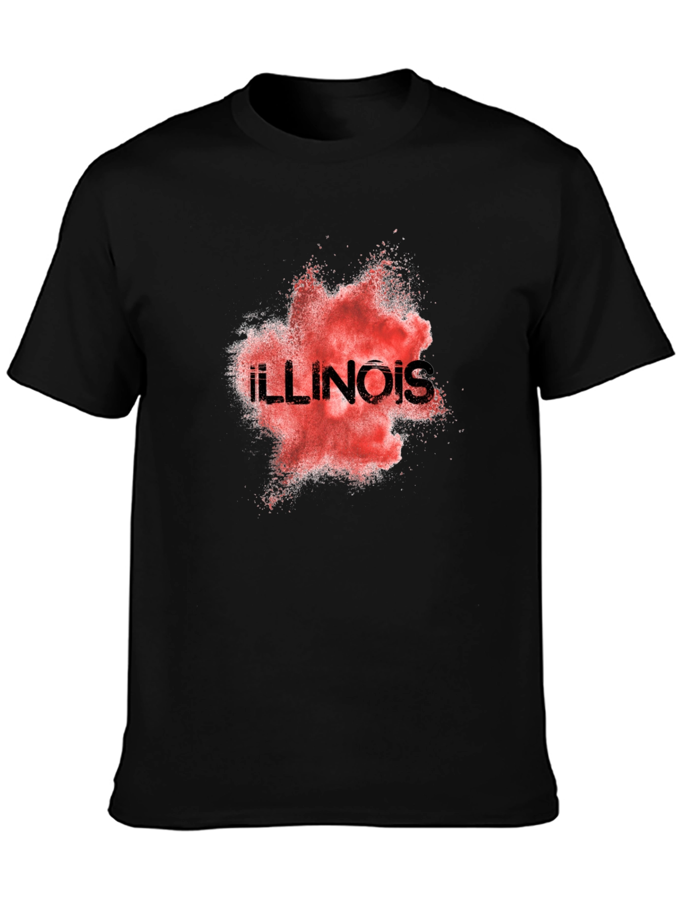 Illinois State Pride Graphic Tee - Black