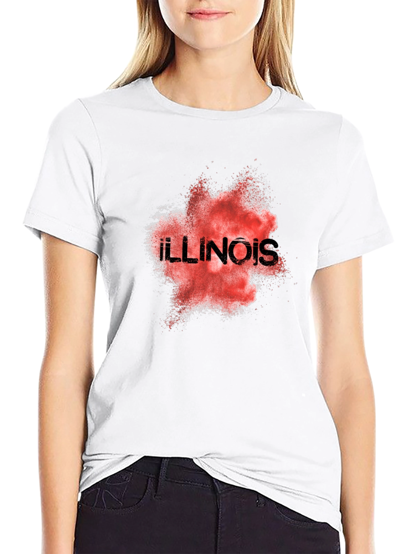 Illinois State Pride Graphic Tee - Black