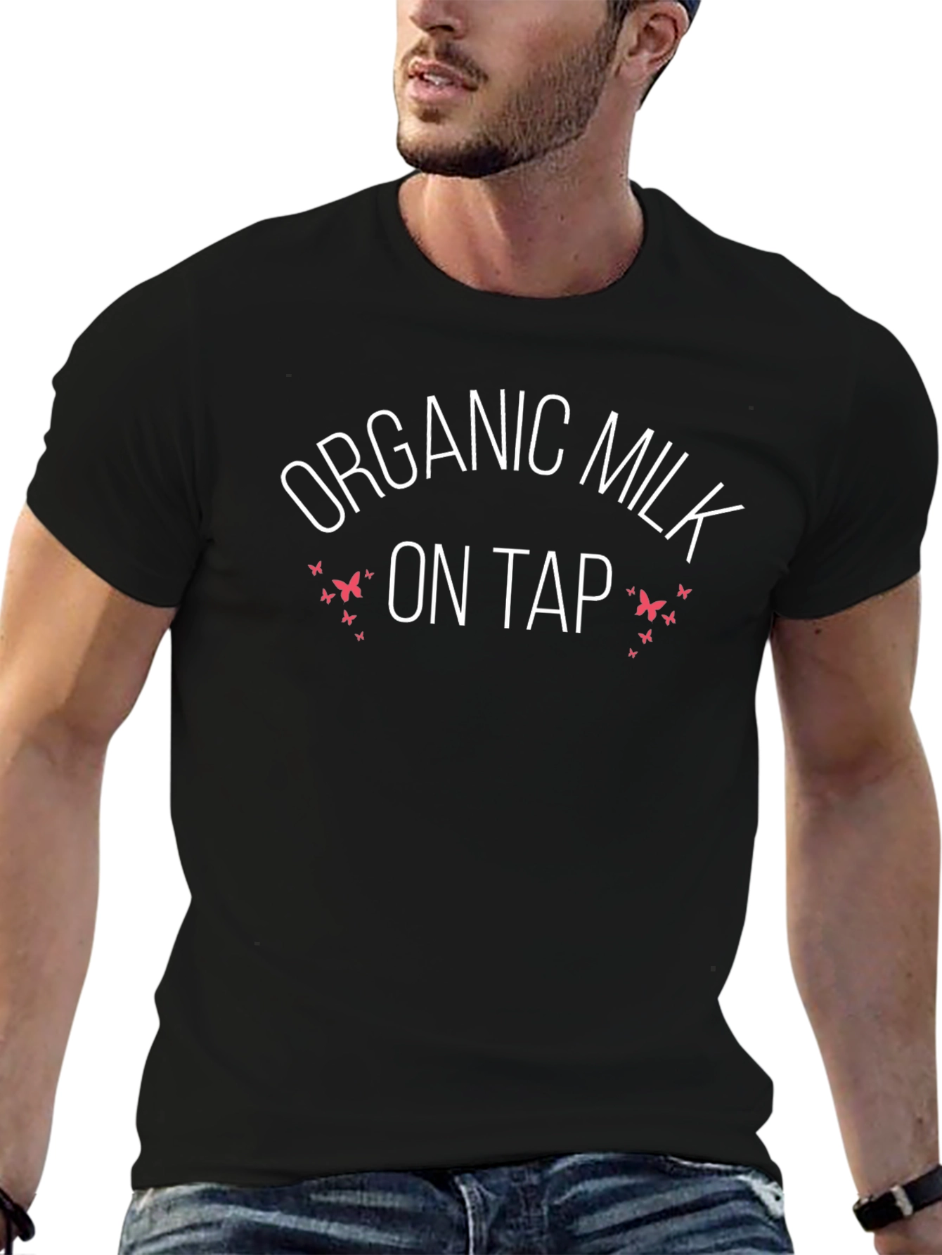Organic Milk on Tap Black T-Shirt