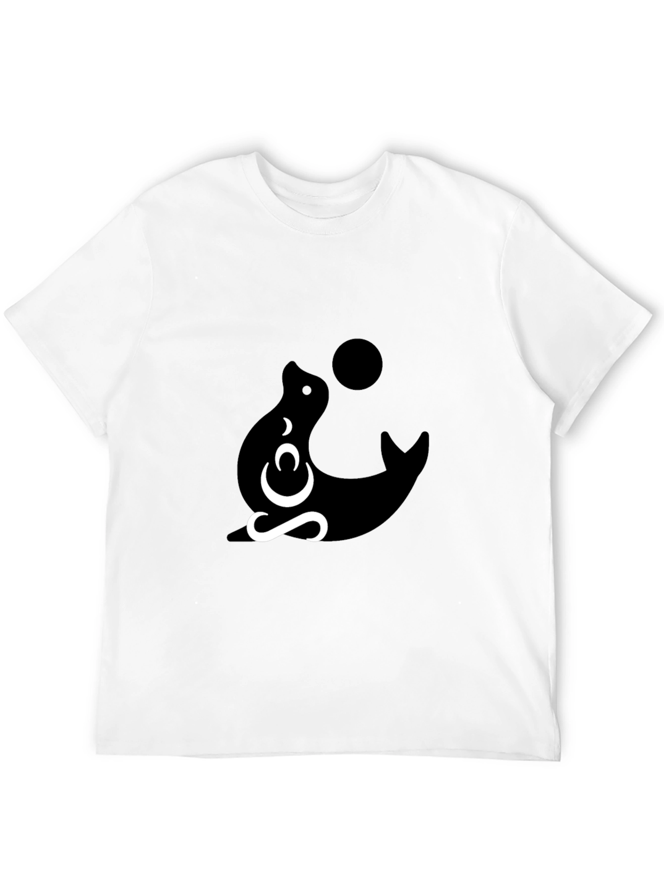 Black Graphic Tee - Seal Design