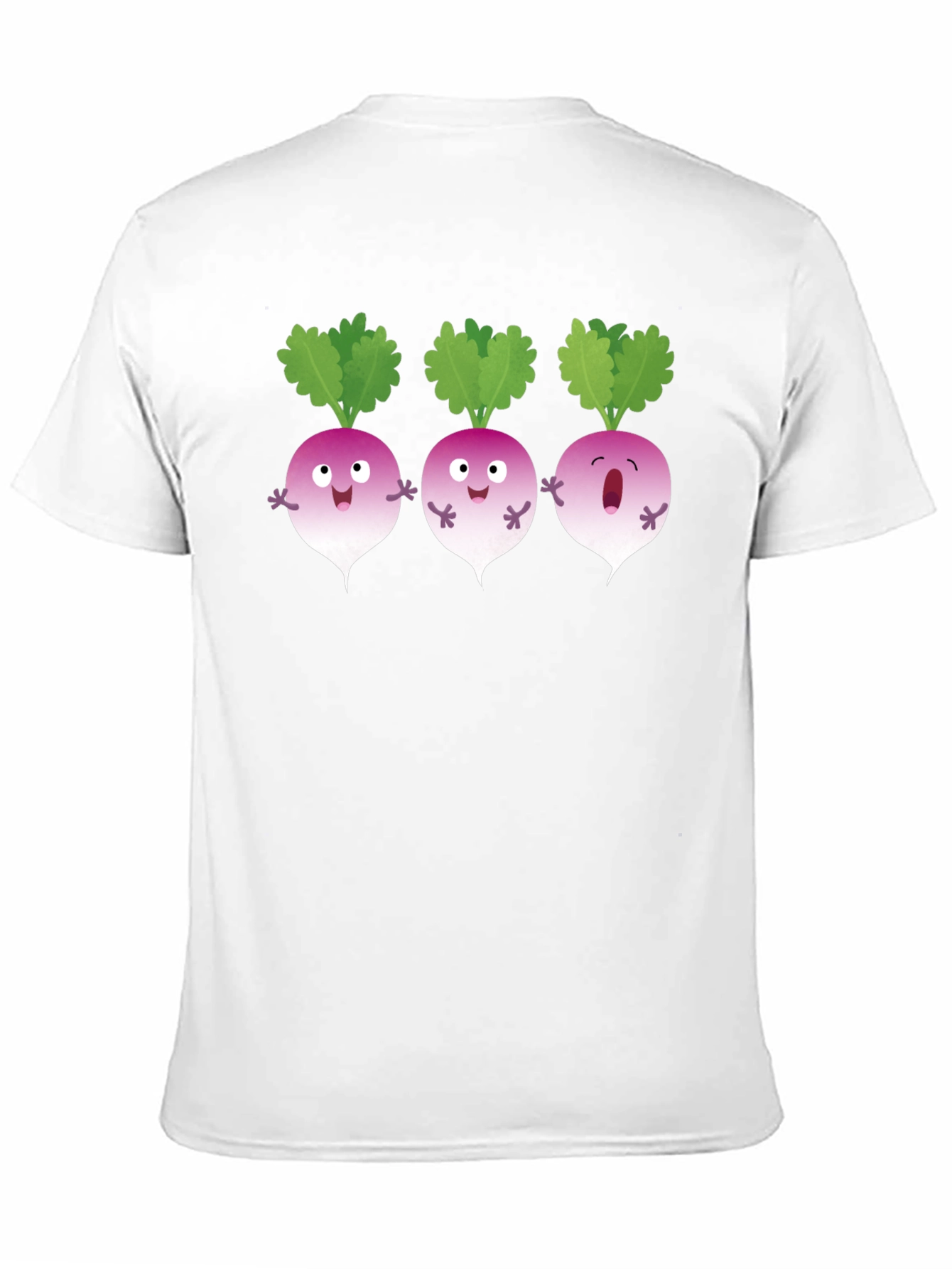 Funny Turnip Cartoon Black T-Shirt