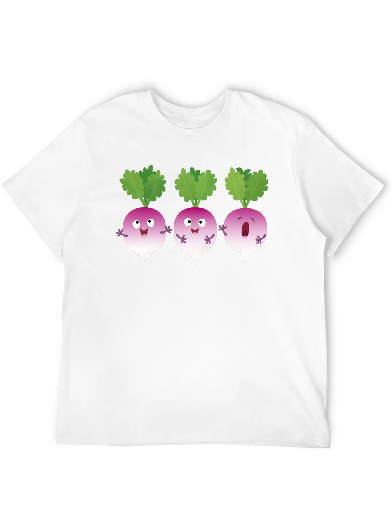 Funny Turnip Cartoon Black T-Shirt