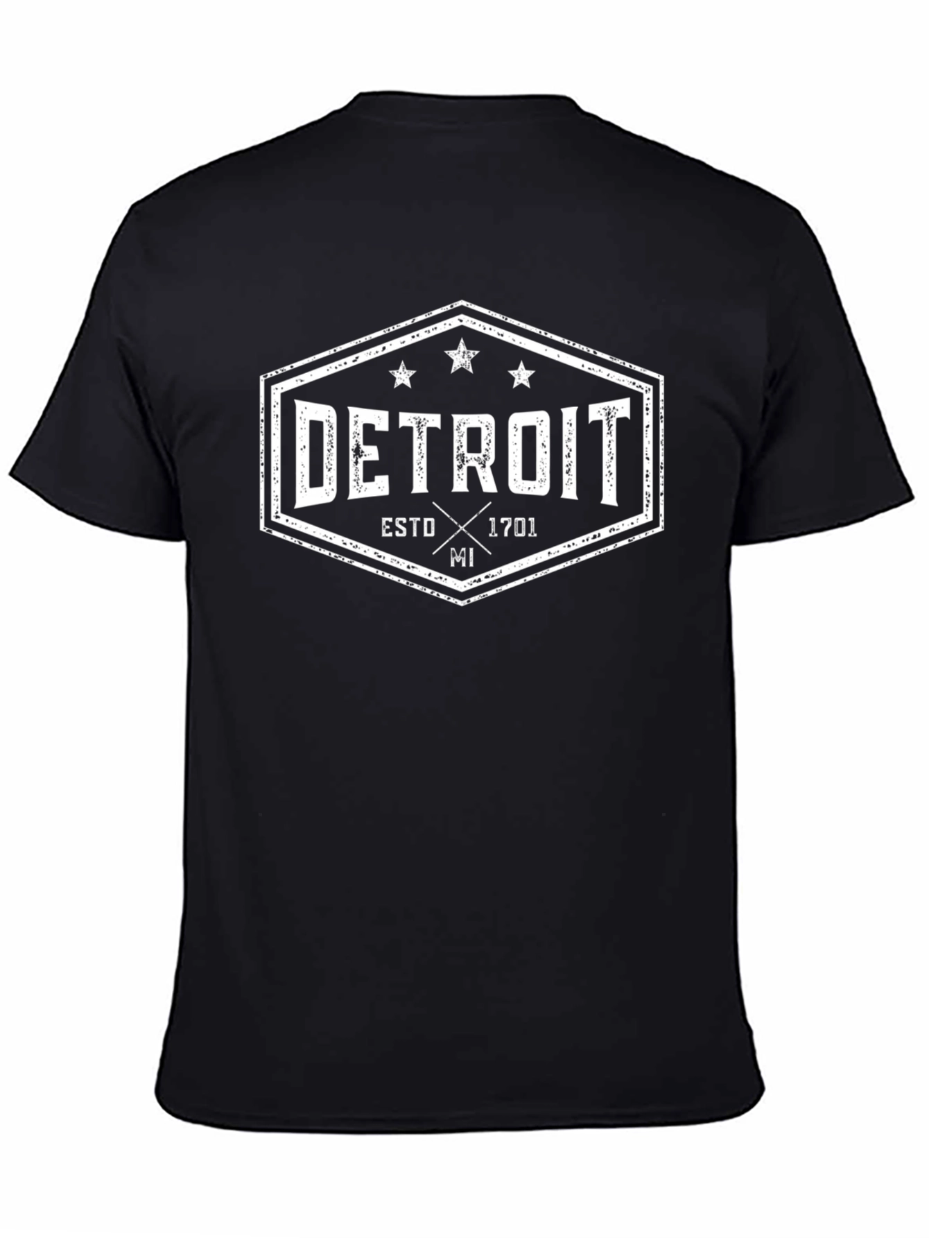 Detroit ESTD 1701 Black Graphic T-Shirt