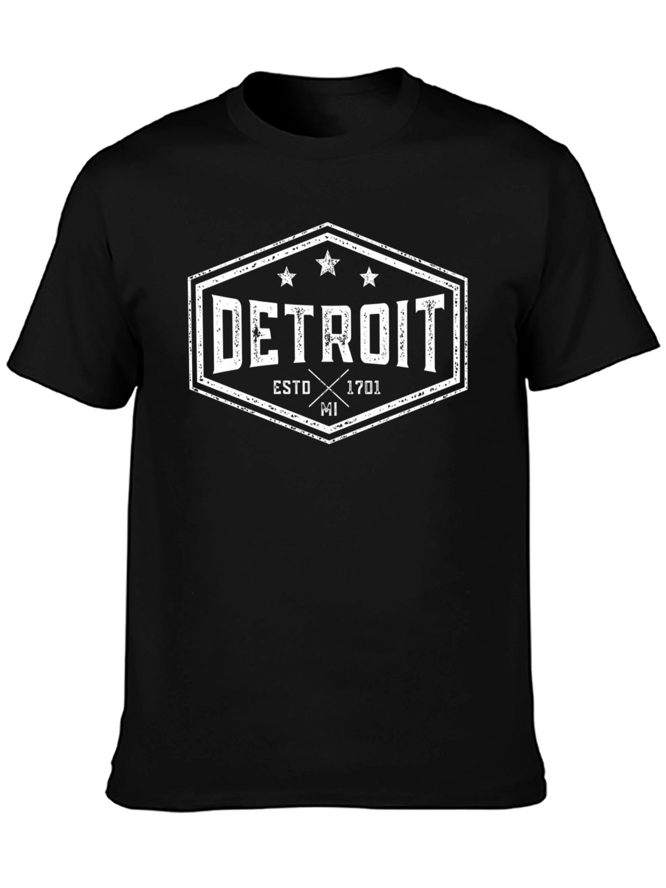 Detroit ESTD 1701 Black Graphic T-Shirt