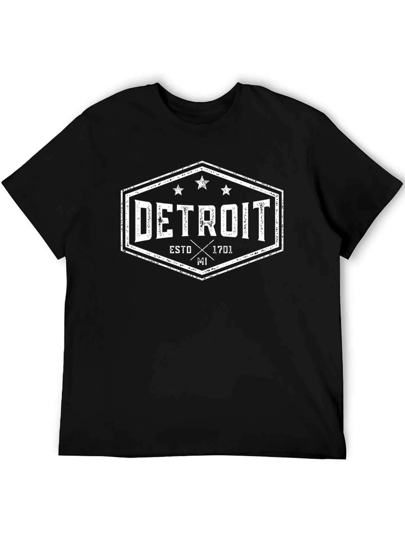 Detroit ESTD 1701 Black Graphic T-Shirt