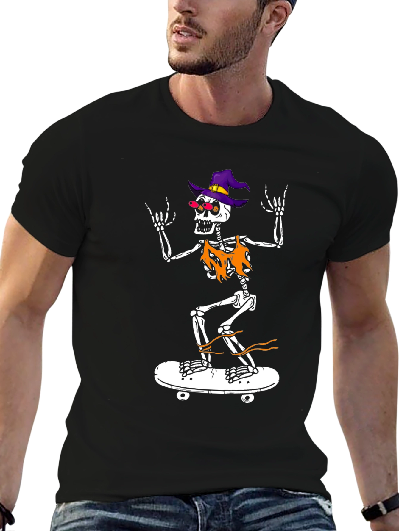 Cool Skeleton Skateboard T-Shirt