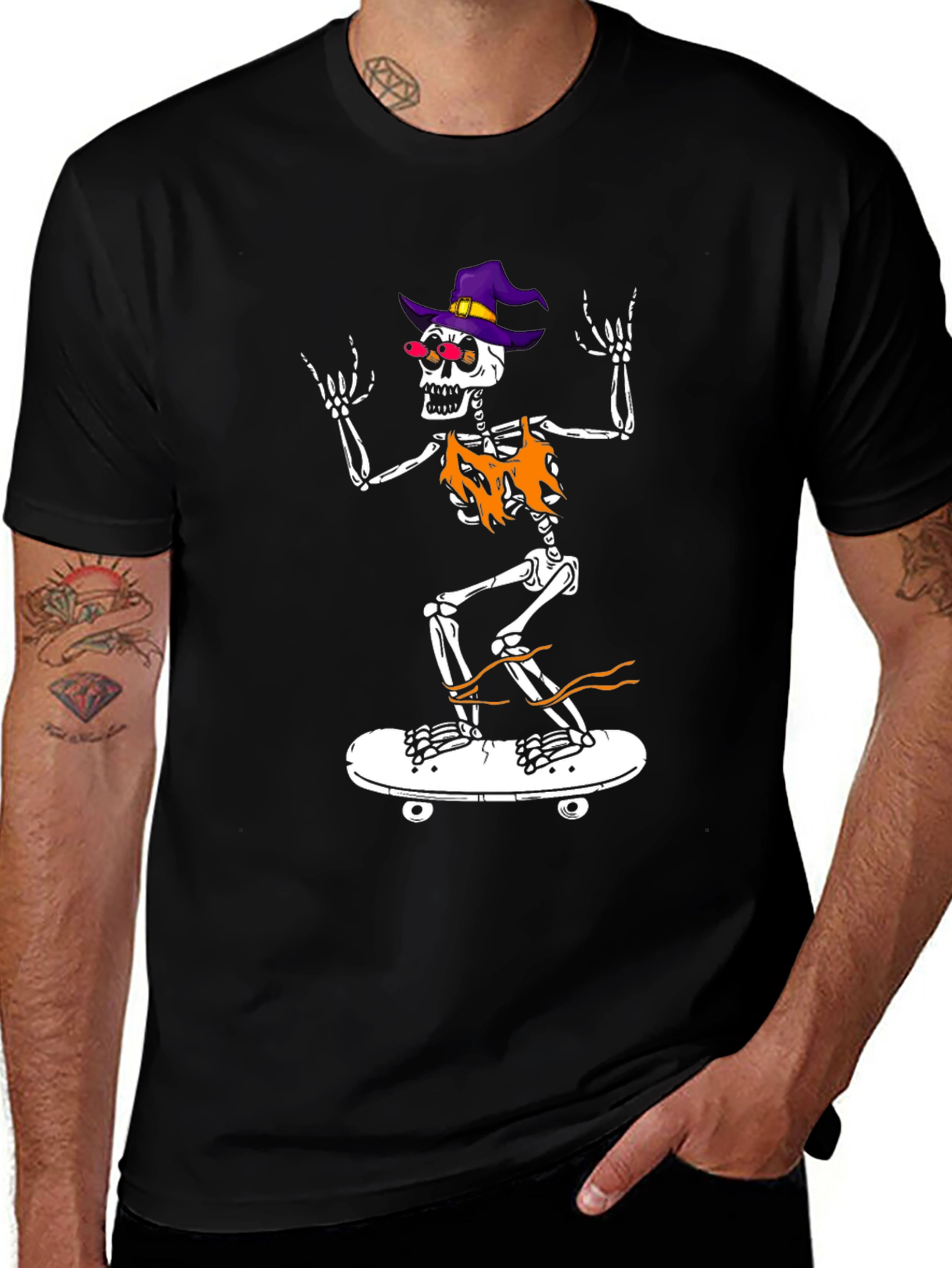Cool Skeleton Skateboard T-Shirt
