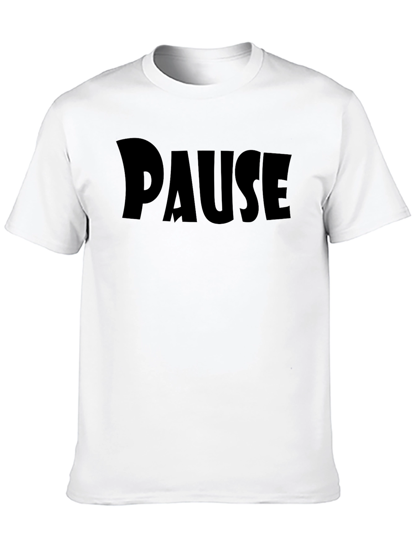 Black PAUSE Graphic Tee - Casual Style