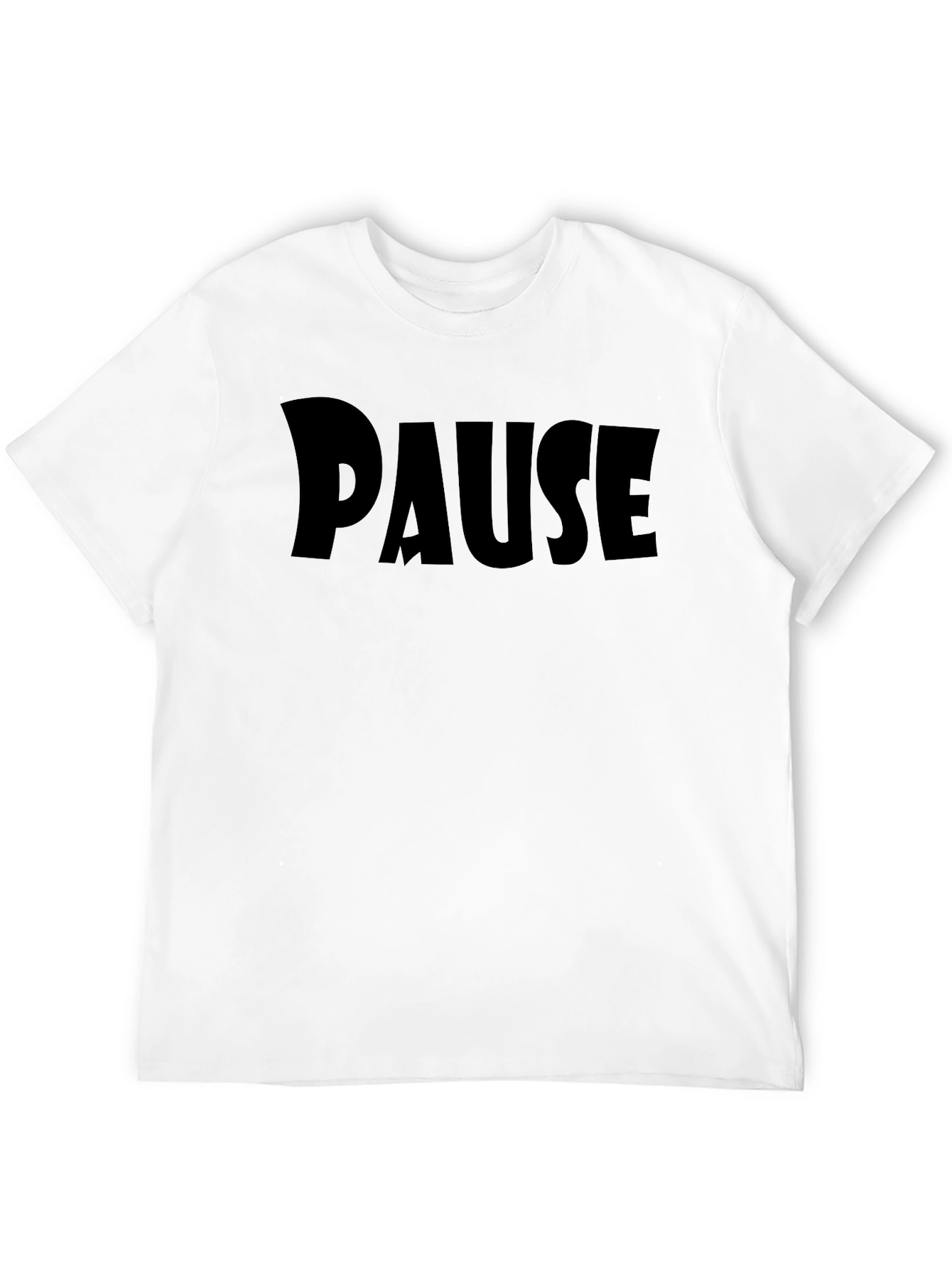 Black PAUSE Graphic Tee - Casual Style