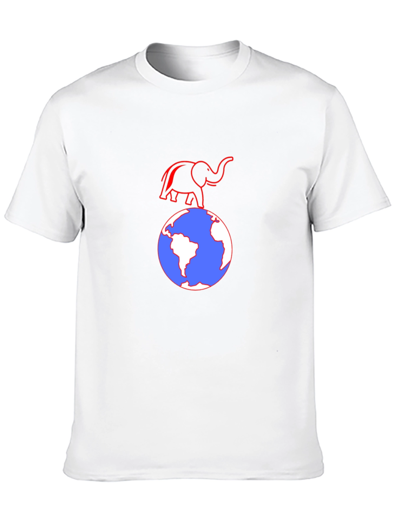 Elephant on Globe Graphic T-Shirt
