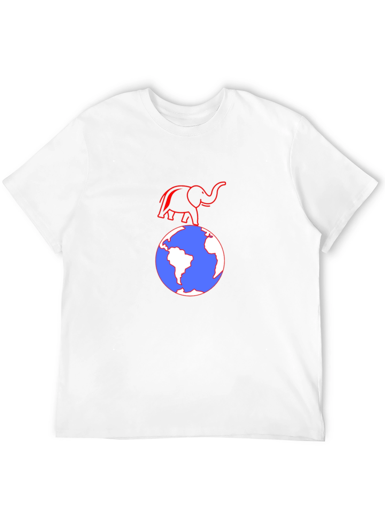 Elephant on Globe Graphic T-Shirt