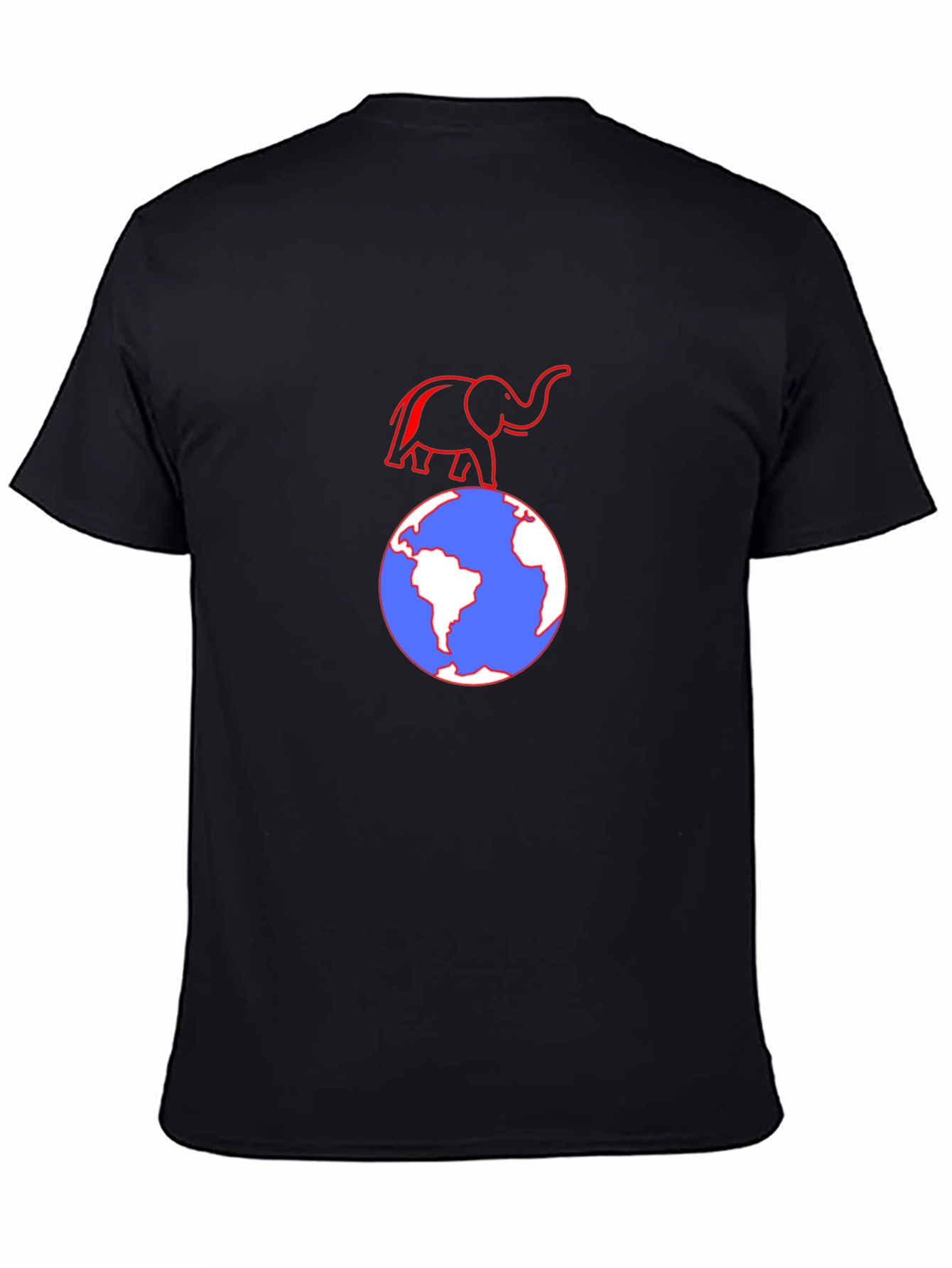 Elephant on Globe Graphic T-Shirt