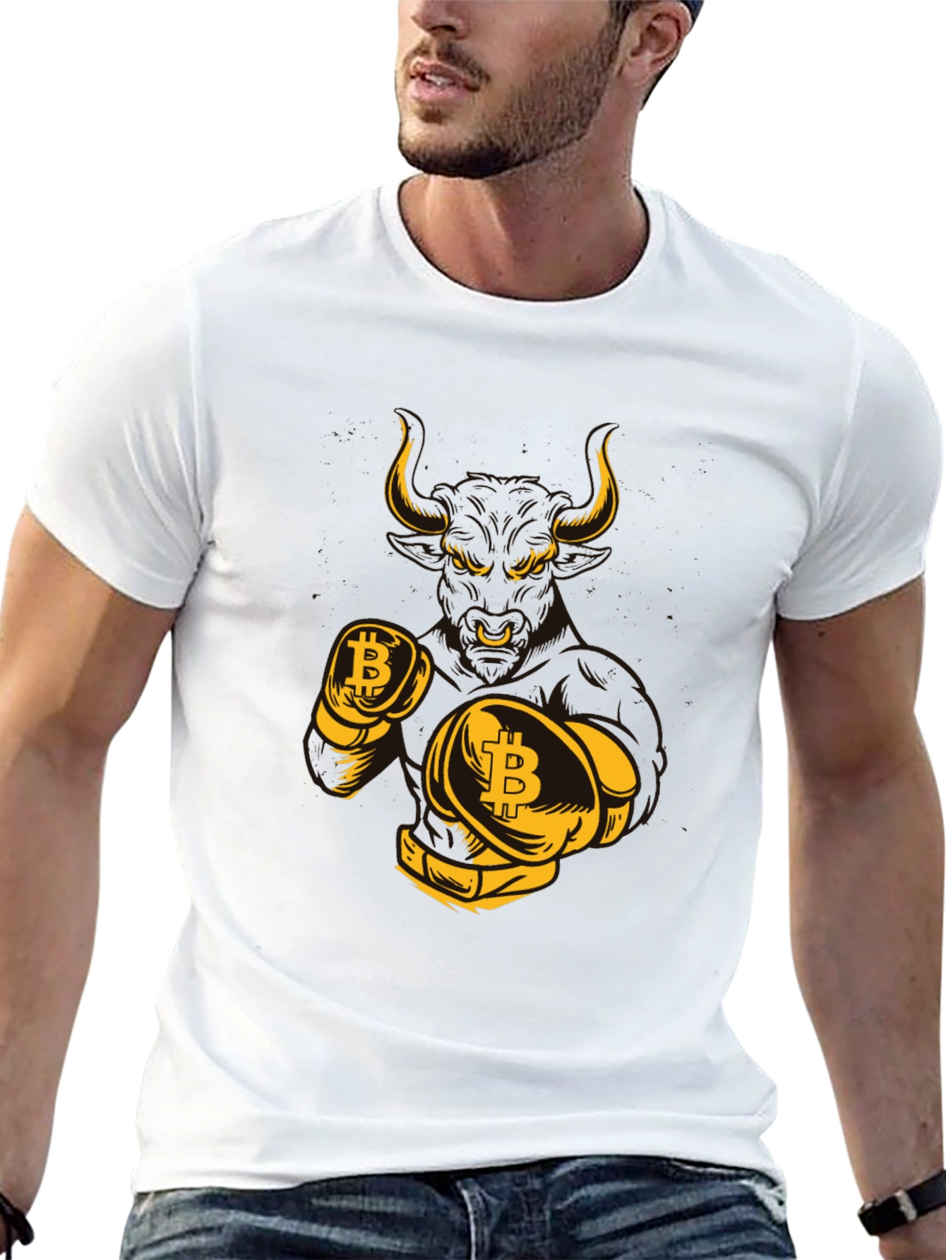 Bitcoin Bull Boxer T-Shirt - Crypto Currency