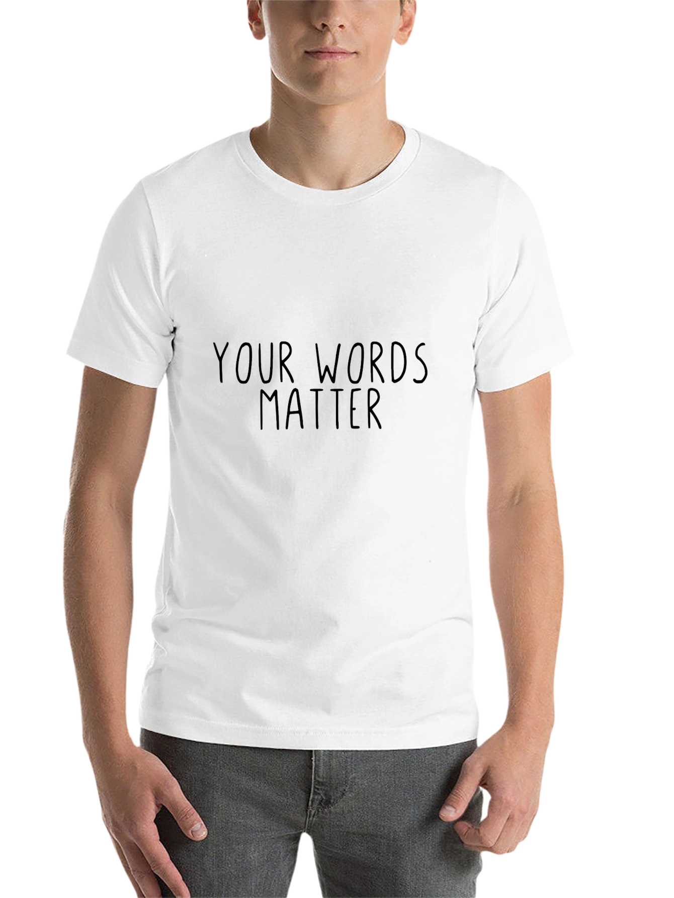 Your Words Matter Graphic Tee - Black